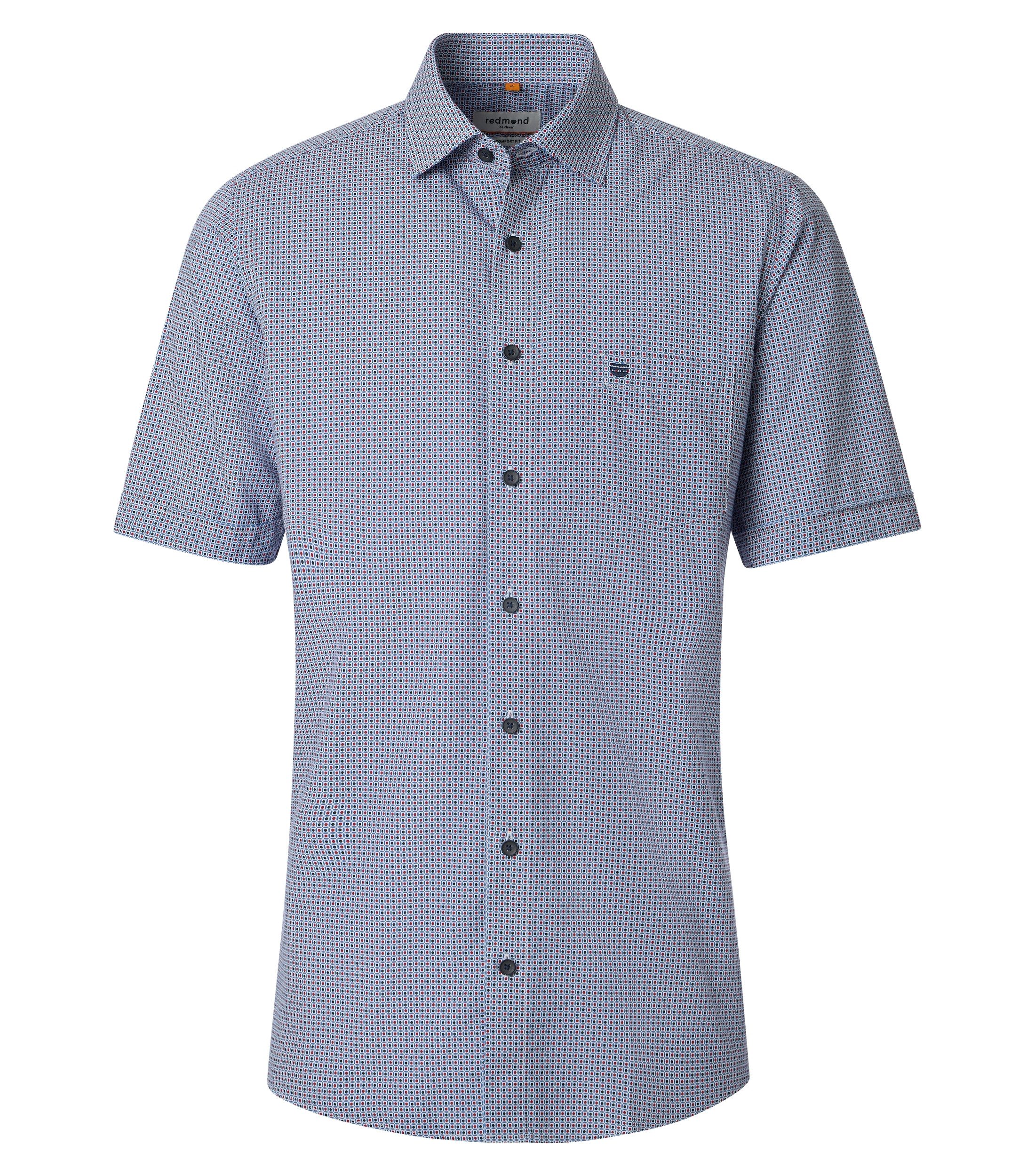Redmond Kurzarmhemd Print Modern Fit