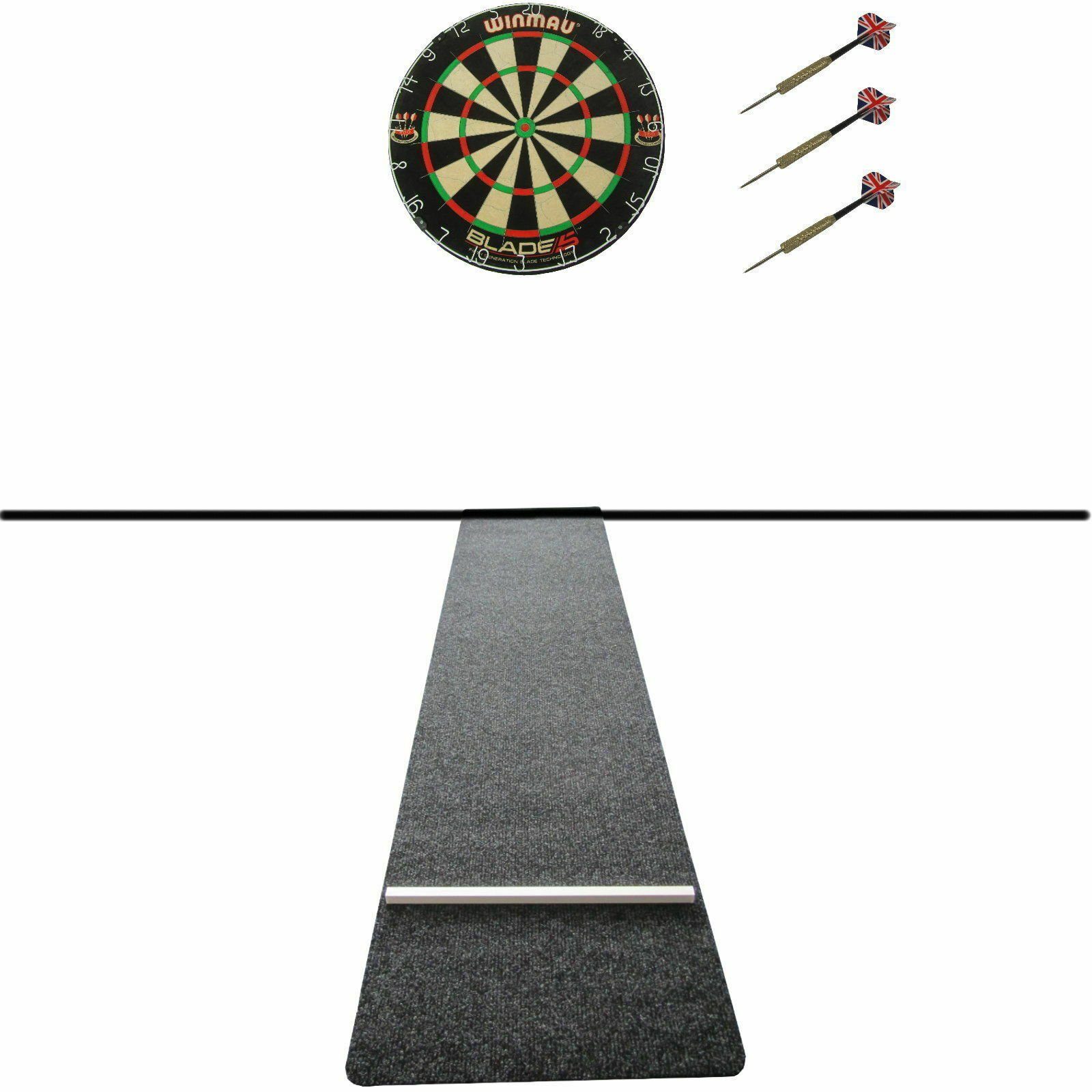 Dartscheibe Winmau Blade 6 Steel Dart Board Pfeile Dartmatte Set komplett