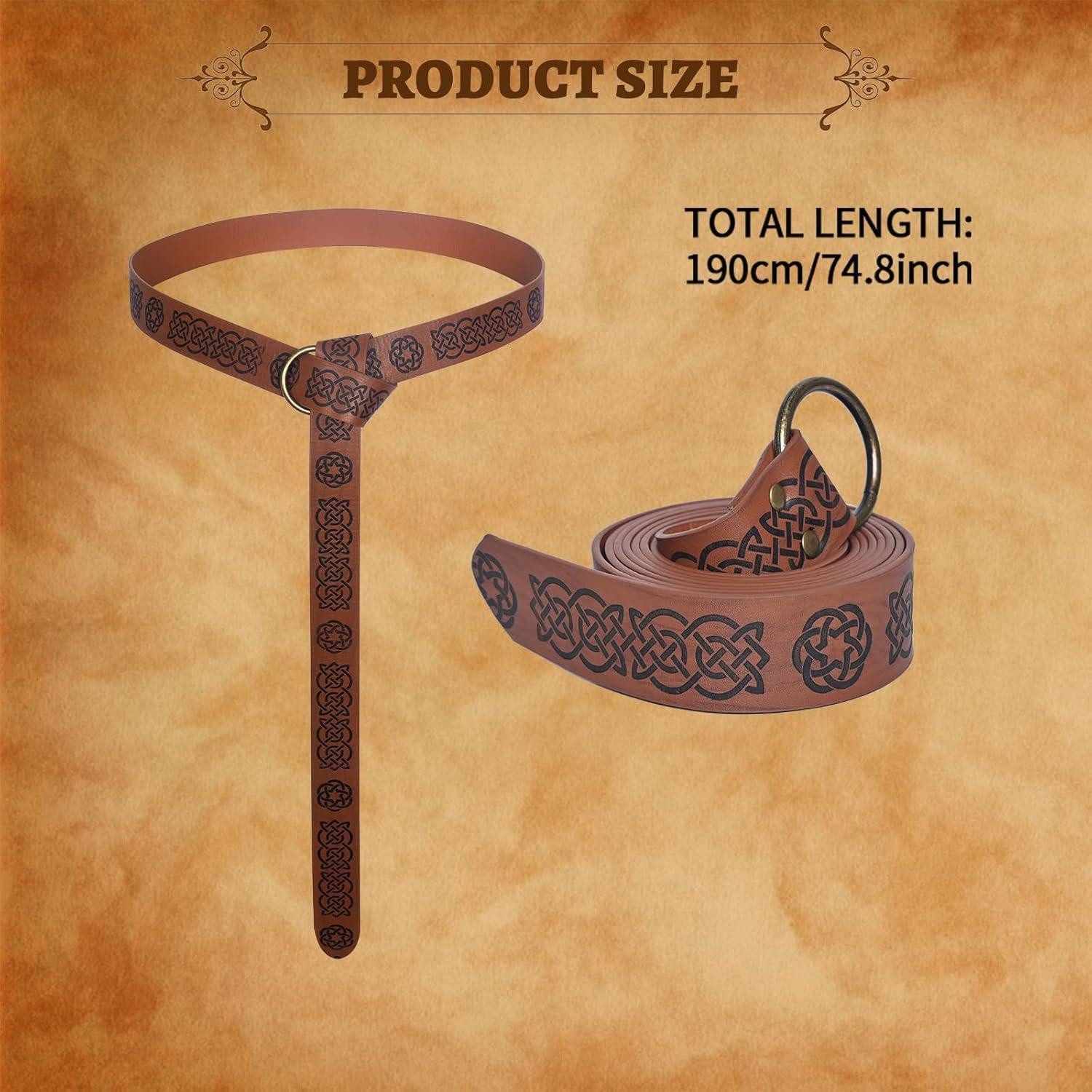 LuxusKollektion Ritter-Kostüm Mittelalter Kleidung Herren Ritter Gürtel Armschützer Braun