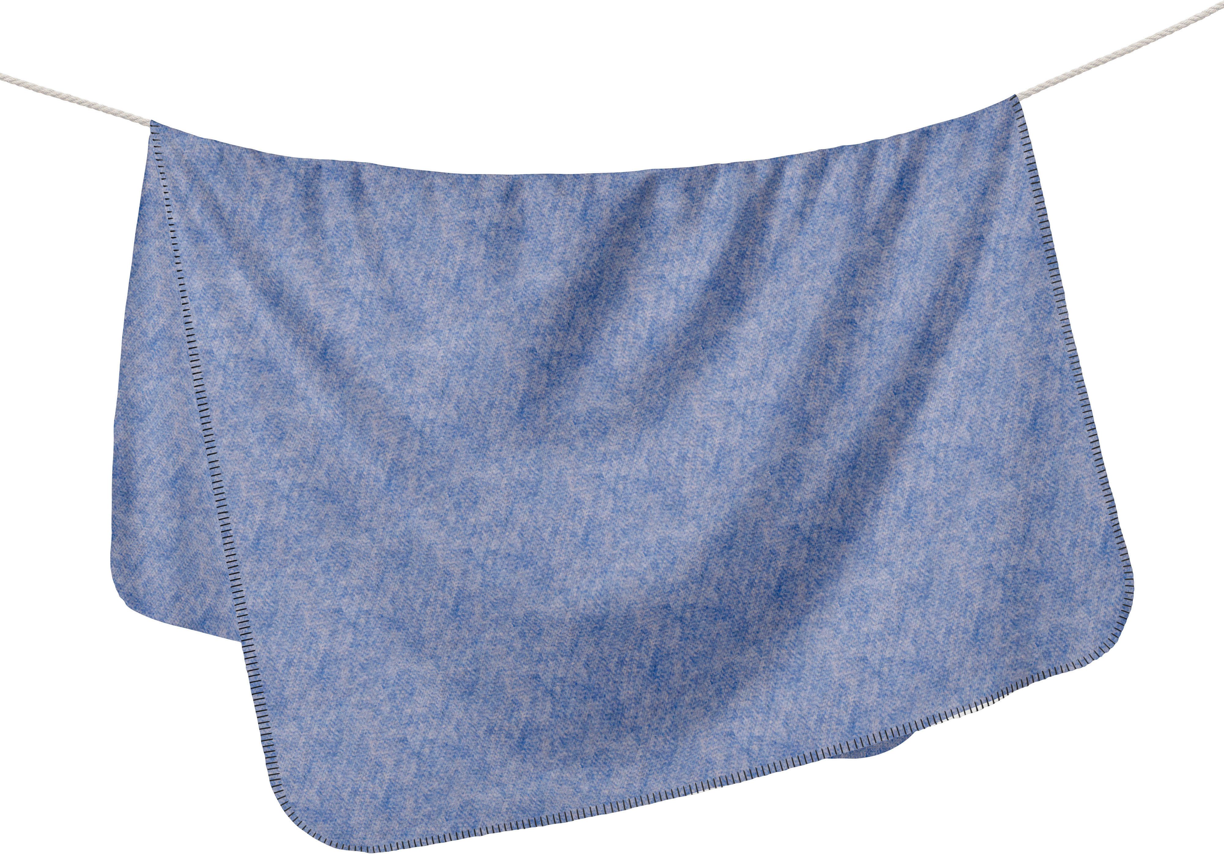 Wohndecke Kuscheldecke, SETEX, mit Ziernaht in Melange-Optik, Kuscheldecke