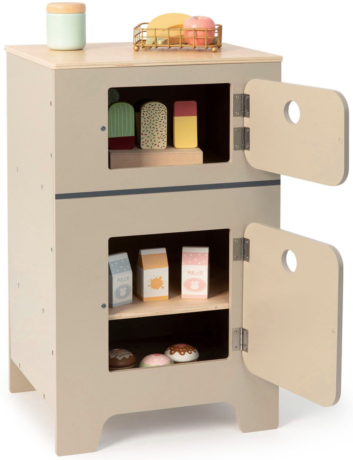 MUSTERKIND® Kinder-Kühlschrank Mix & Match, warmgrau/natur, FSC® - schützt günstig online kaufen