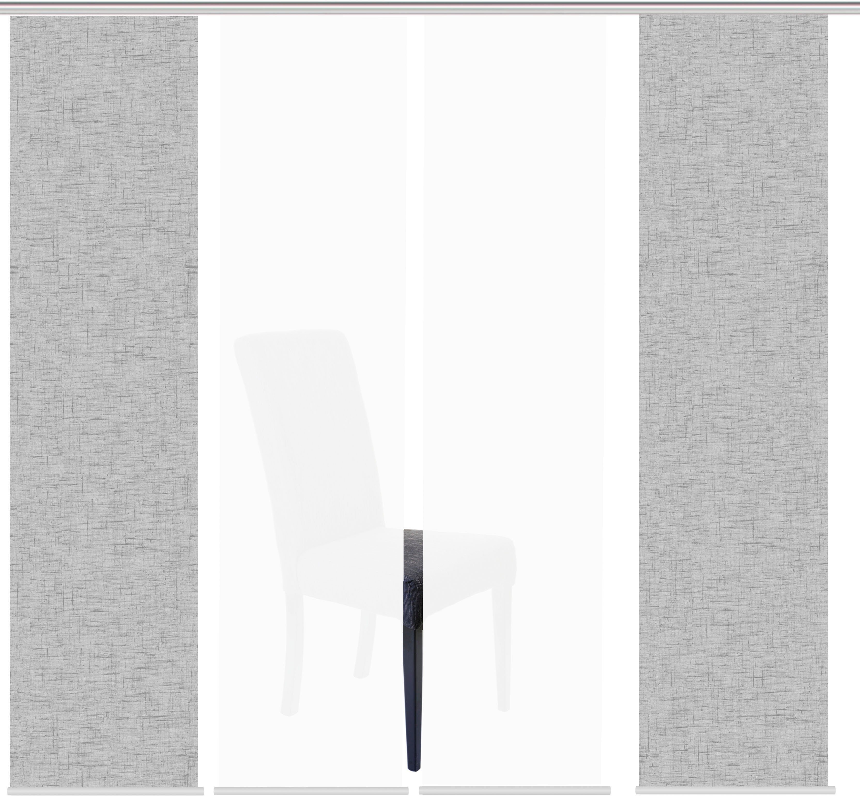 HOME WOHNIDEEN Schiebegardine PIVE 4er SET (4 St), Paneelwagen, blickdicht, Schiebevorhang Digidruck 4er Set PIVE