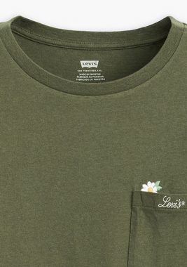 Levi's® T-Shirt MARGOT POCKET TEE mit Brusttasche mit Blumen- und Logostickerei