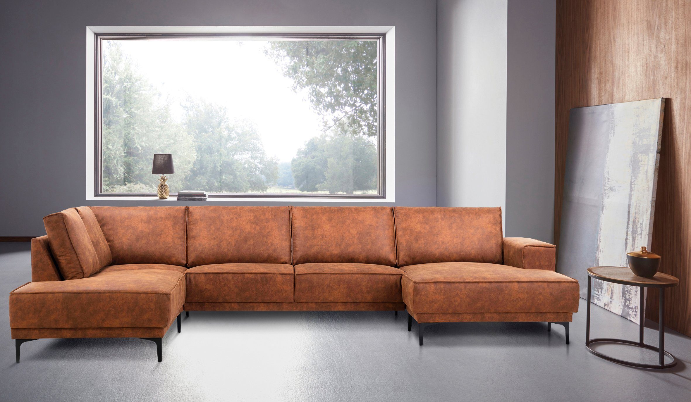 OTTO home Wohnlandschaft "XXL Sofa Oland, Struktur, Flachgewebe, Luxus-Micr günstig online kaufen