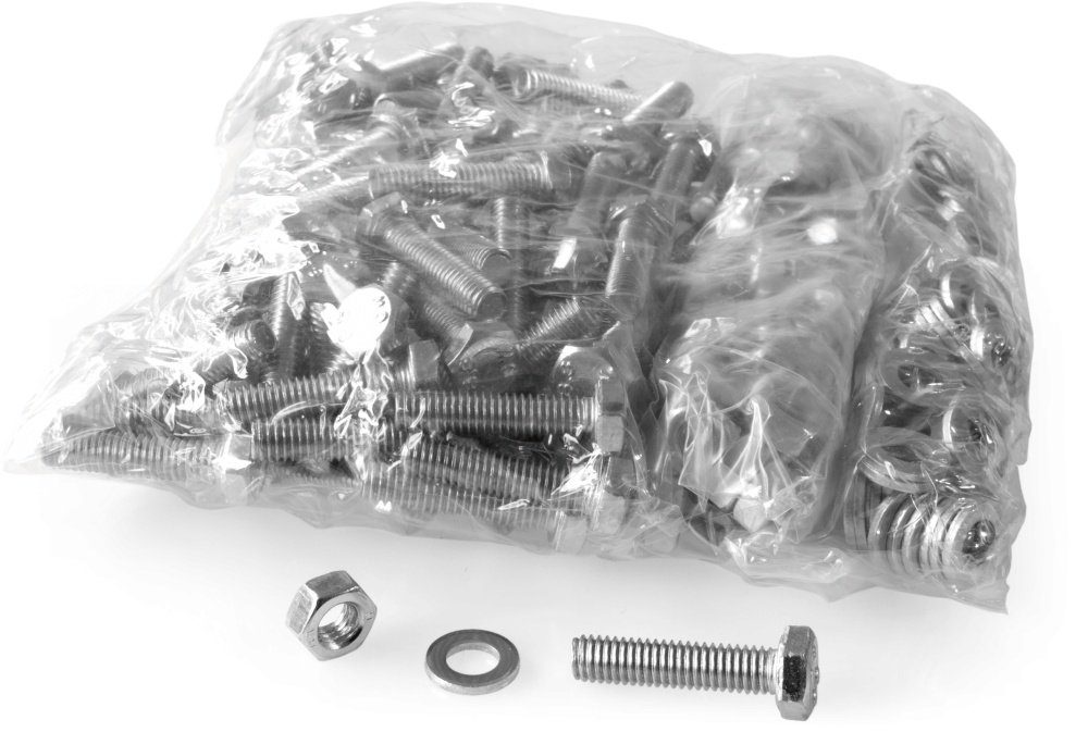 Hinweisschild Schrauben und Muttern