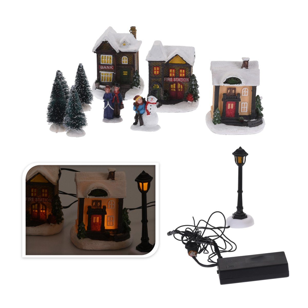ToCi Weihnachtsdorf Winter Weihnachtsdorf LED Beleuchtung Weihnachtsstadt 1 günstig online kaufen