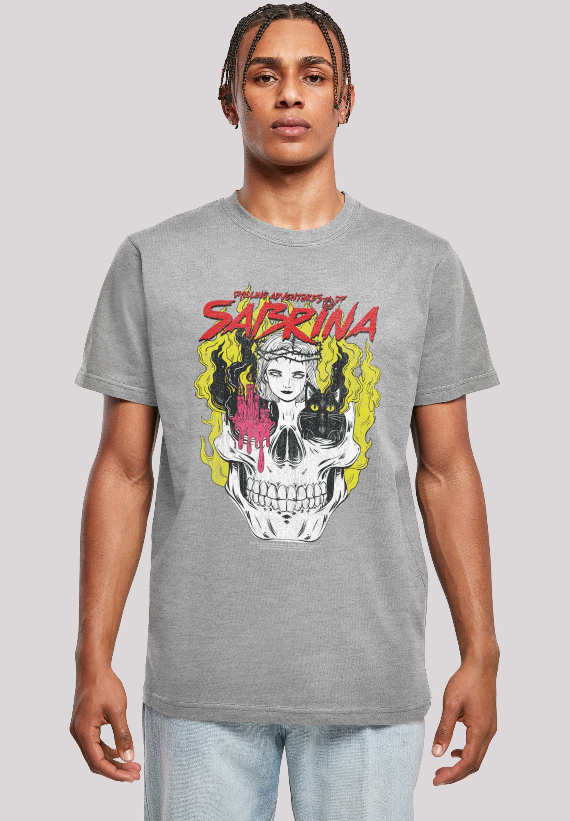 Chilling grey of T-Shirt Skull F4NT4STIC Merch,Regular-Fit,Basic,Bedruckt Boys Adventures heather Sabrina Herren,Premium