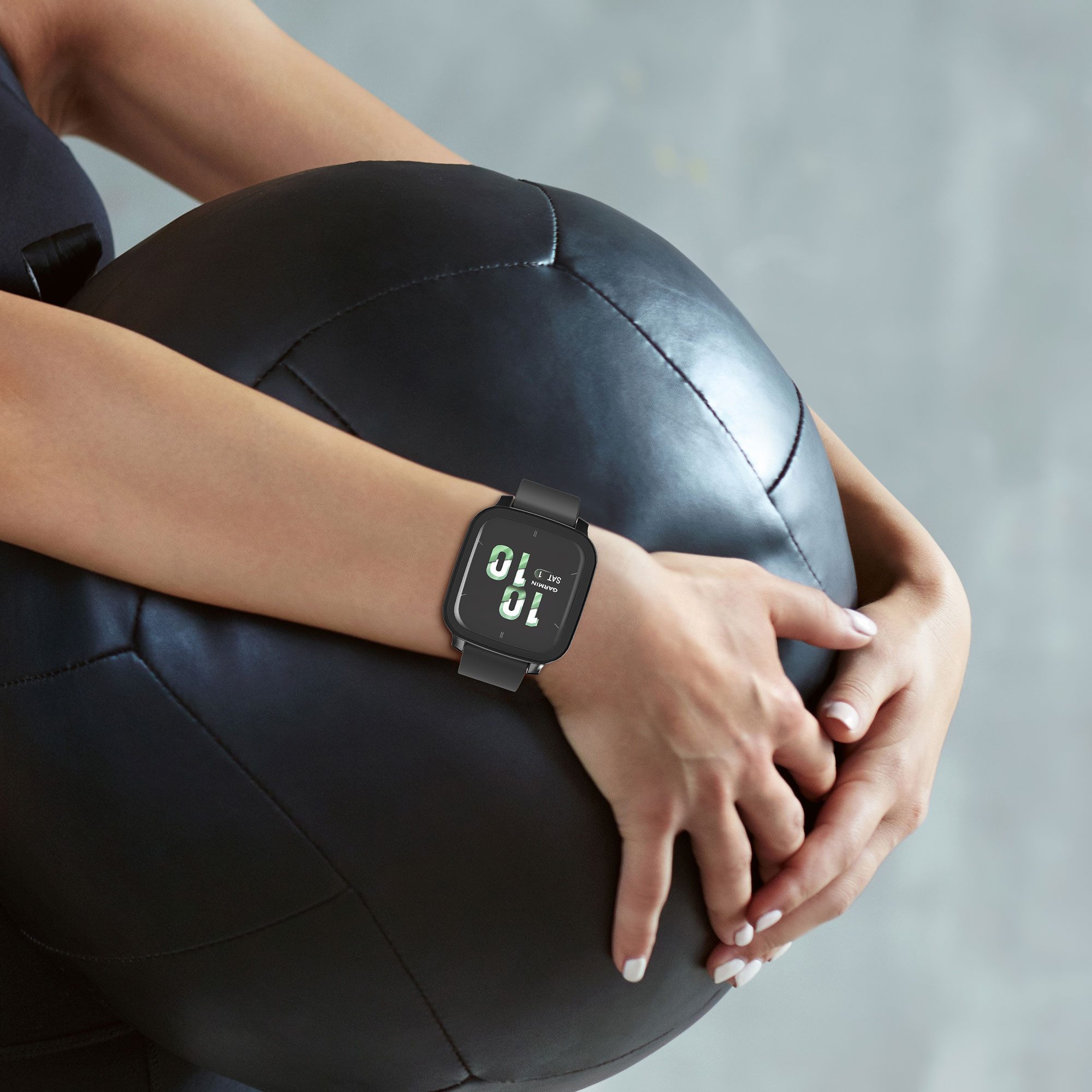 kwmobile Smartwatch-Hülle 2x Glas Hülle für Garmin Venu Sq 2 Music / Sq 2, Schutzhülle Fullbody Fitnesstracker Case Set aus Glas