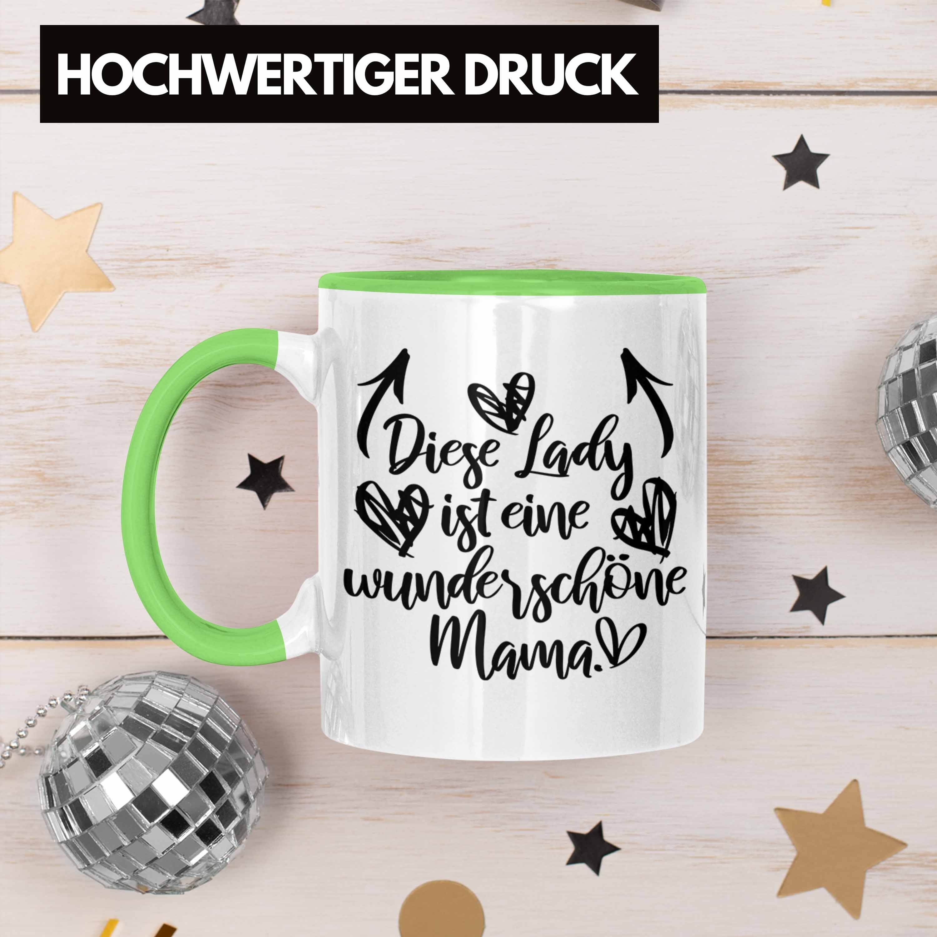 Trendation mit Kaffeetasse Grün Mutter Muttertag Tasse Geschenkidee - Trendation Wunderschöne Mama Geschenk Spruch Tasse