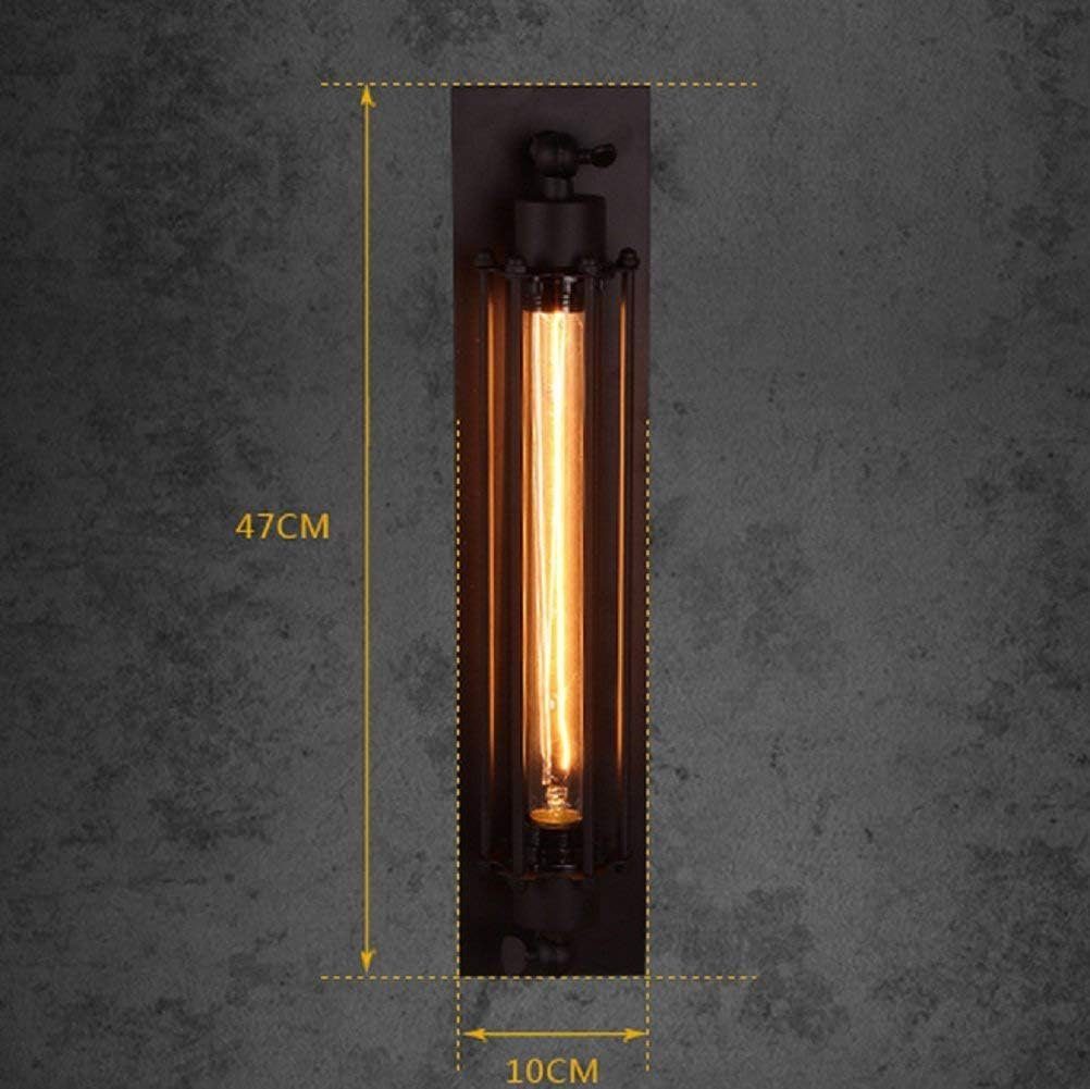 Tube-Käfig 3er Metall Wandlampe,Retro-Industrial,E27,Ohne Wandleuchte DOPWii Lichtquelle