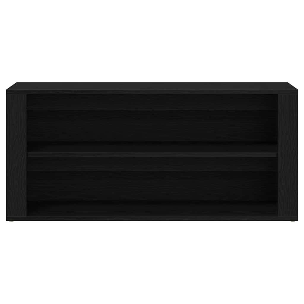 vidaXL Schuhregal Schuhbank Schwarze Eiche 100 x 35 x 45 cm Holzwerkstoff, 1-tlg. – Bild 4 von 5