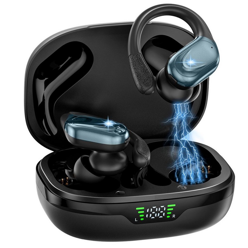 HYIEAR Bluetooth-Kopfhörer 5.3, Sportkopfhörer, Geräuschunterdrückung,  IPX5. In-Ear-Kopfhörer (Bluetooth, Stereo USB-C)