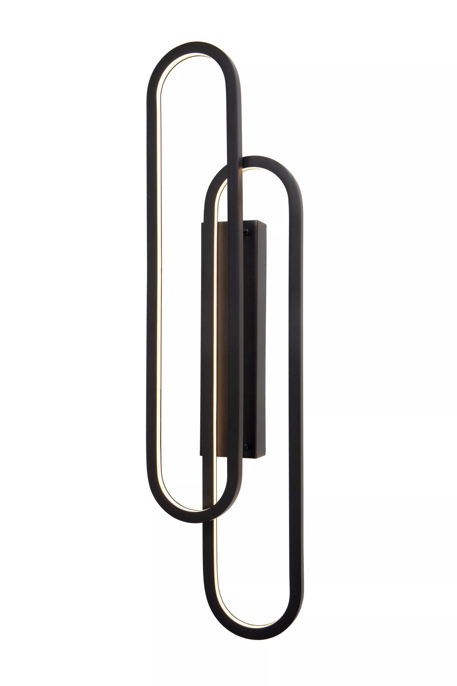 Licht-Erlebnisse Wandleuchte AQIRA, LED fest integriert, Warmweiß, LED Aluminium H: 75 cm Schwarz 2700 K warmweißes Licht 60-600 lm