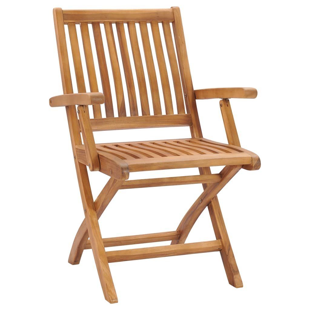 vidaXL Gartenstuhl Klappbare Gartenstühle 2 Stk. Massivholz (2 St)