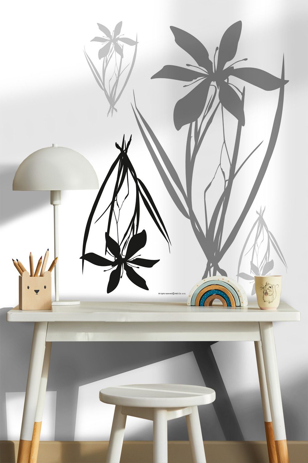 Sanders & Sanders Wandtattoo Blumen
