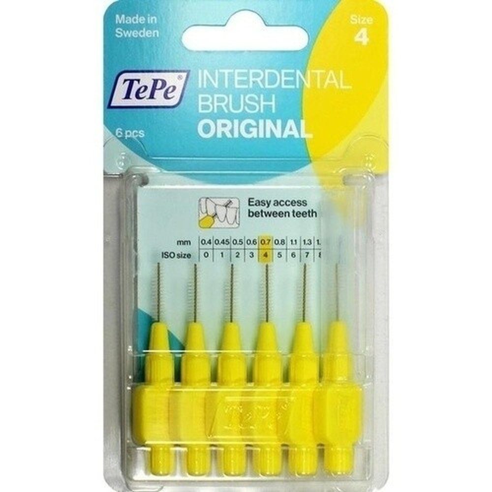 TePe Interdentalbürsten TEPE Interdentalbürste 0,7mm gelb 6St
