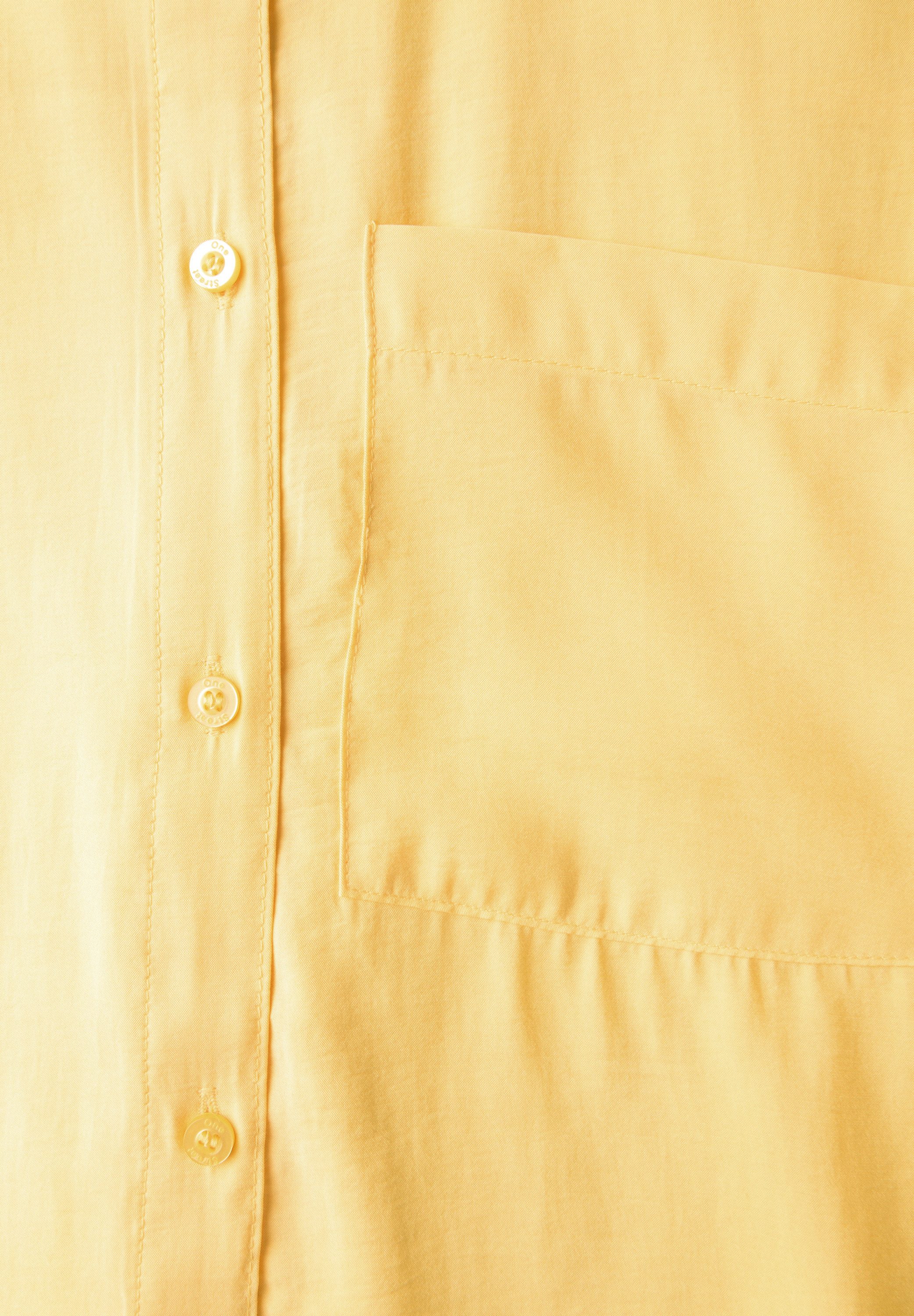 STREET ONE Hemdbluse aus elastischem Materialmix