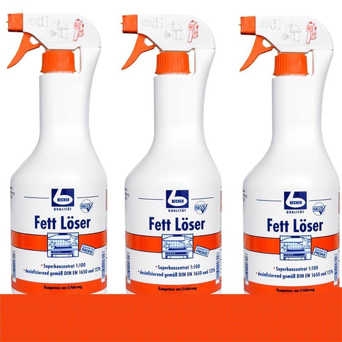 Dr. Becher 3x Dr. Becher Fett Löser Superkonzentrat / 1 Liter Spezialwaschmittel