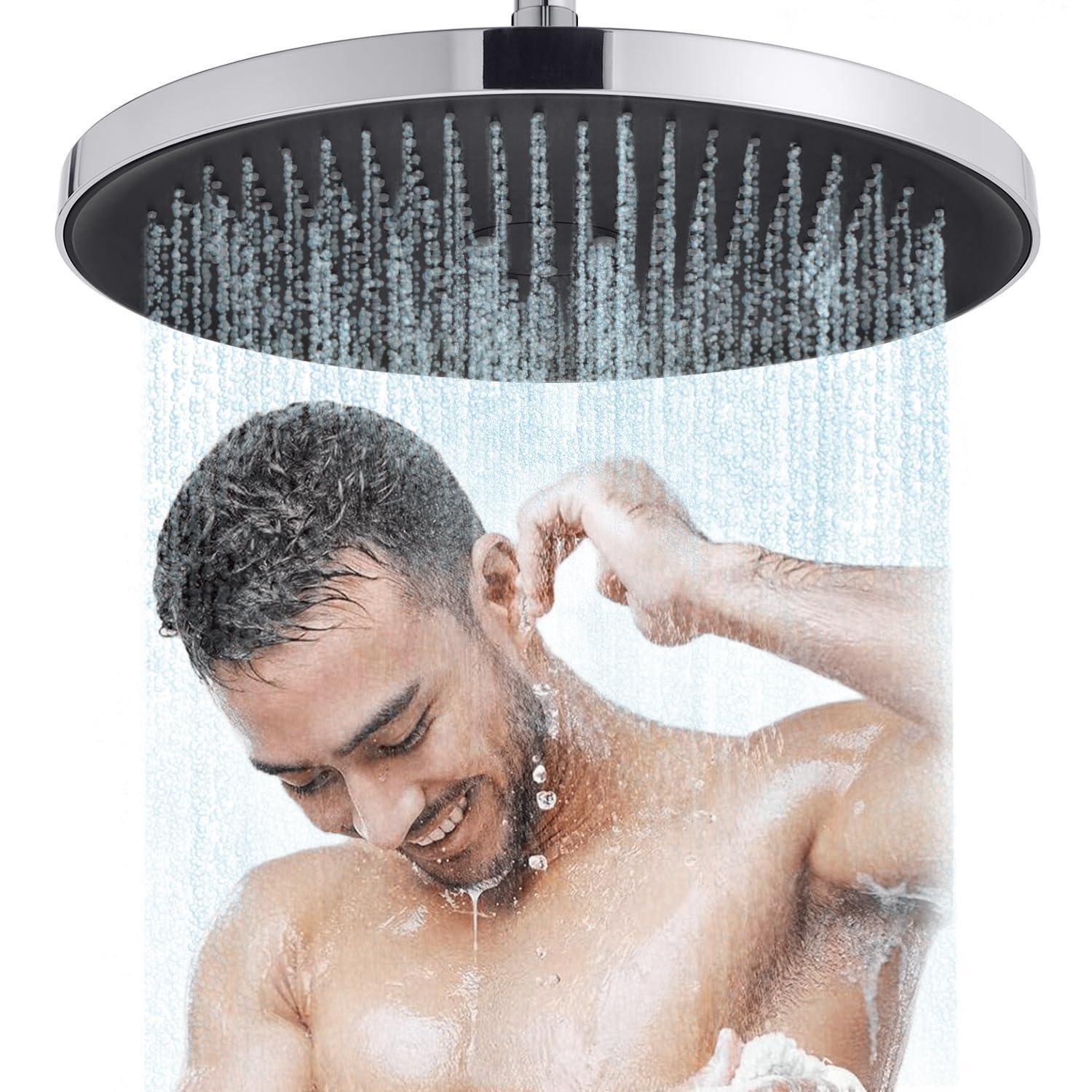 LuxusKollektion Regenduschkopf Duschkopf Regendusche Kopfbrause XXL rund 12 Zoll Chrom Regenmodus