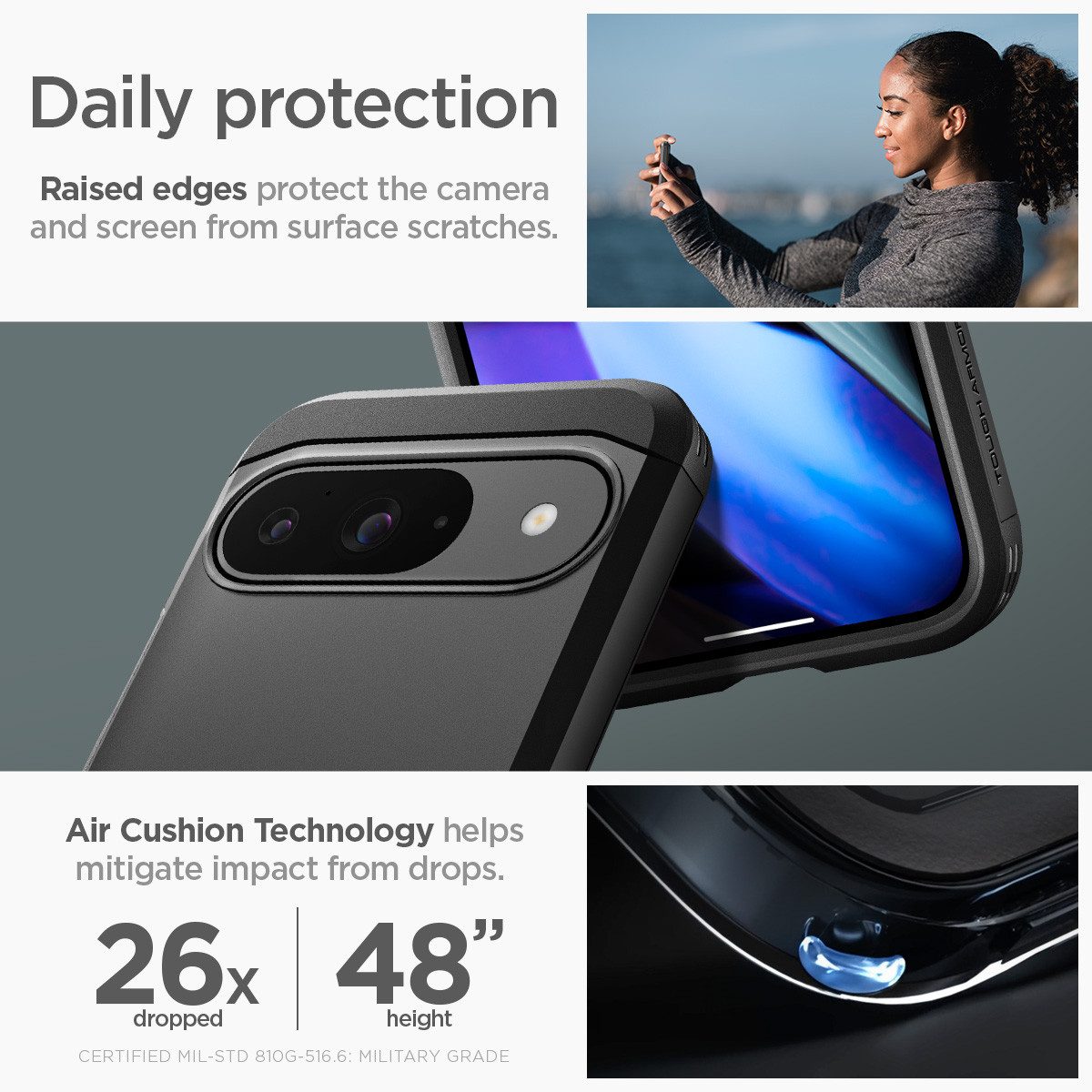 Spigen Smartphone-Hülle Handyhülle für Google Pixel 9 / 9 Pro Schutzhülle Robust Hülle Case, für Google Pixel 9 / 9 Pro