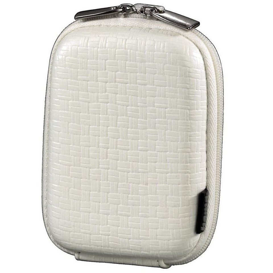 Hama Kameratasche Hardcase Woven 60H Kamera-Tasche Weiß, Schutz-Hülle,  Gürtelschlaufe, Reißverschlussöffnung, EVA-Material