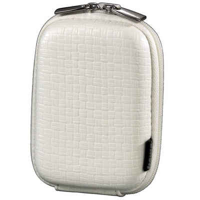 Hama Kameratasche Hardcase Woven 60H Kamera-Tasche Weiß, Schutz-Hülle, Gürtelschlaufe, Reißverschlussöffnung, EVA-Material