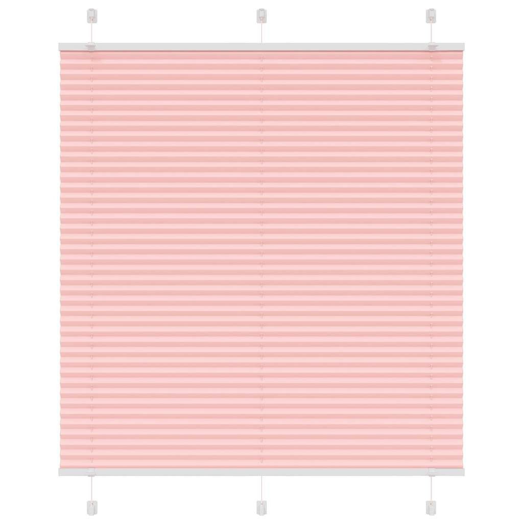 vidaXL Jalousie Plissee Rosa 120x100 cm Stoffbreite 119,4 cm Polyester