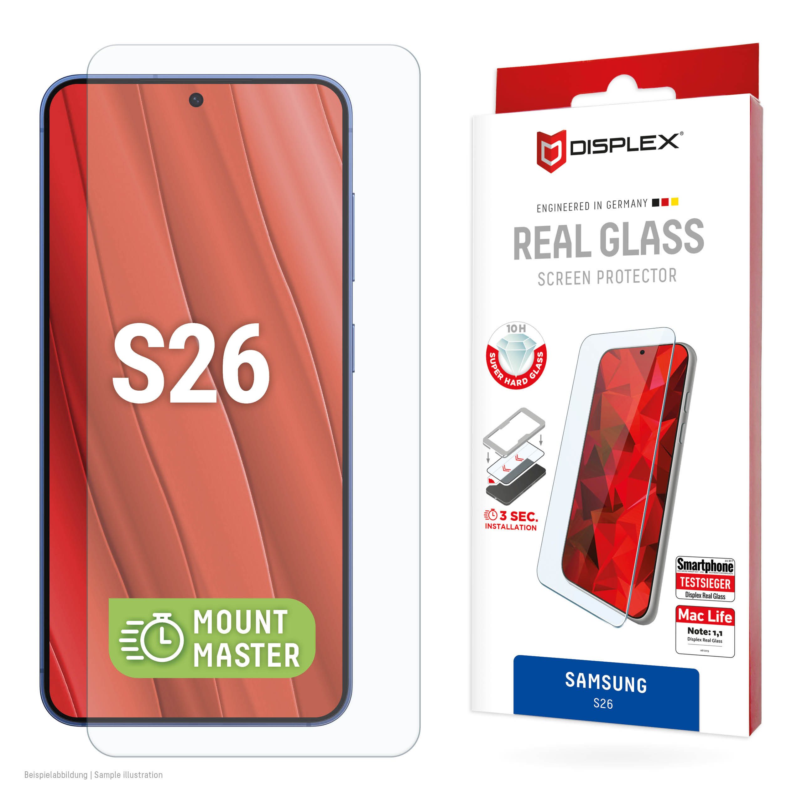 Displex Displayschutzglas DISPLEX Panzerglas 10H Samsung Galaxy S26