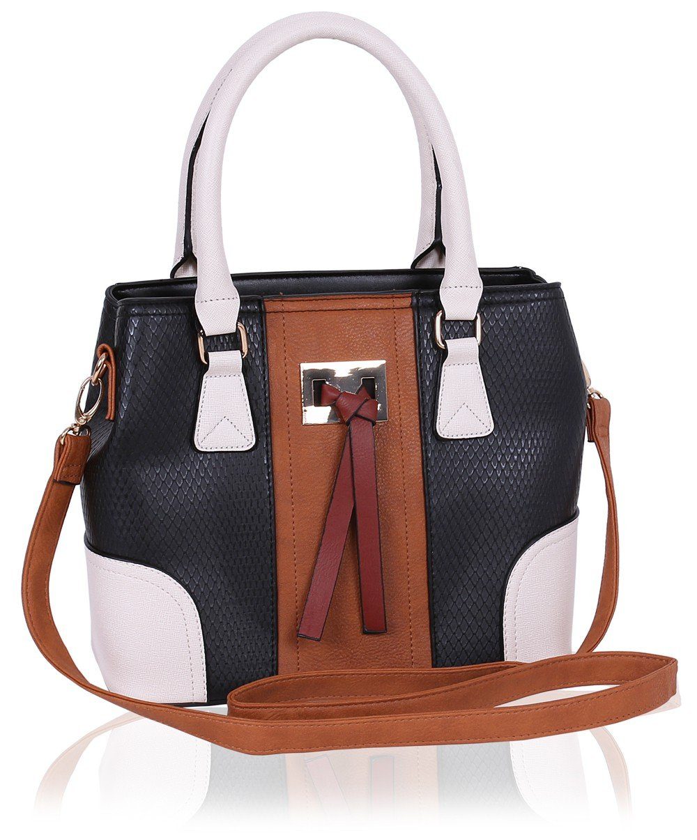 Sarcia.eu Umhängetasche Kleine schwarz-braune Tasche