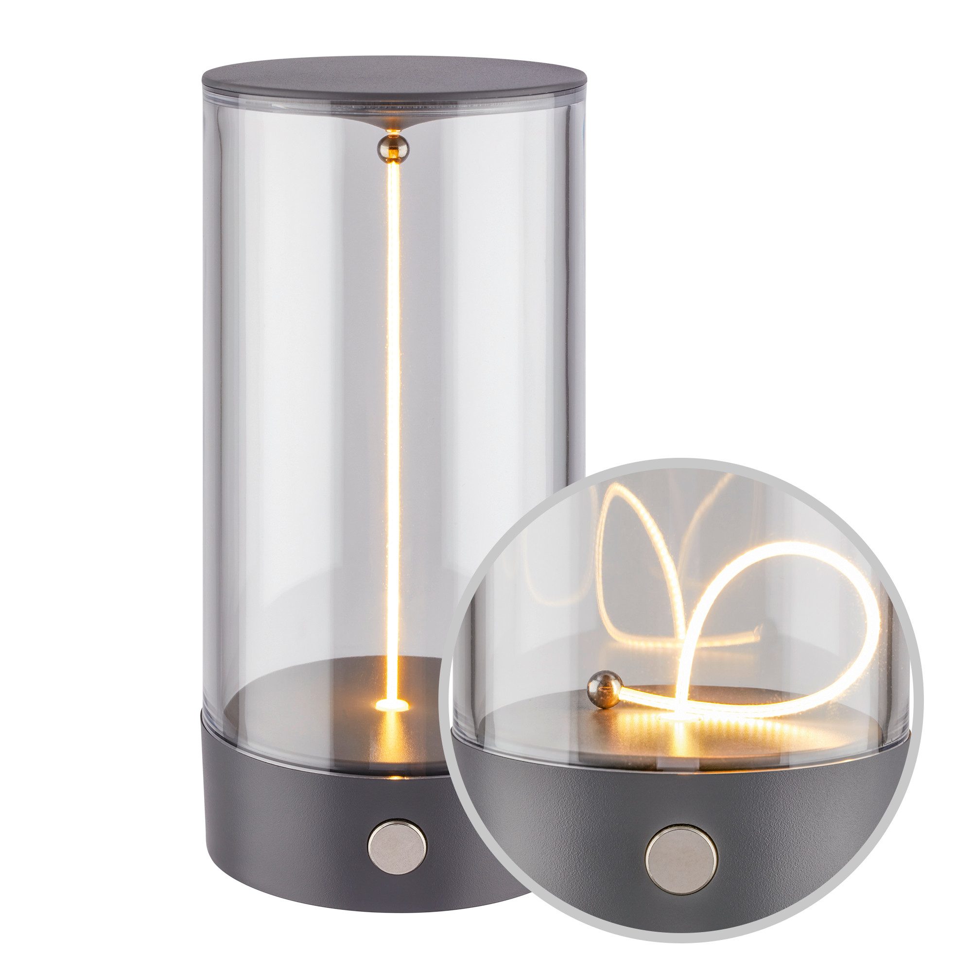 Briloner Leuchten Tischleuchte LED Tischlampe Akku USB-C Indoor Outdoor, LE günstig online kaufen