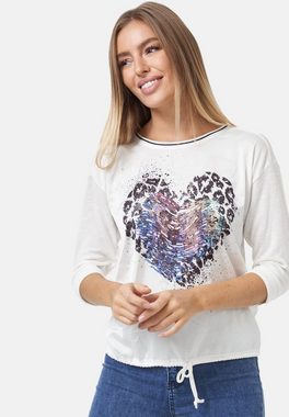 Decay Langarmshirt mit trendigem Frontprint