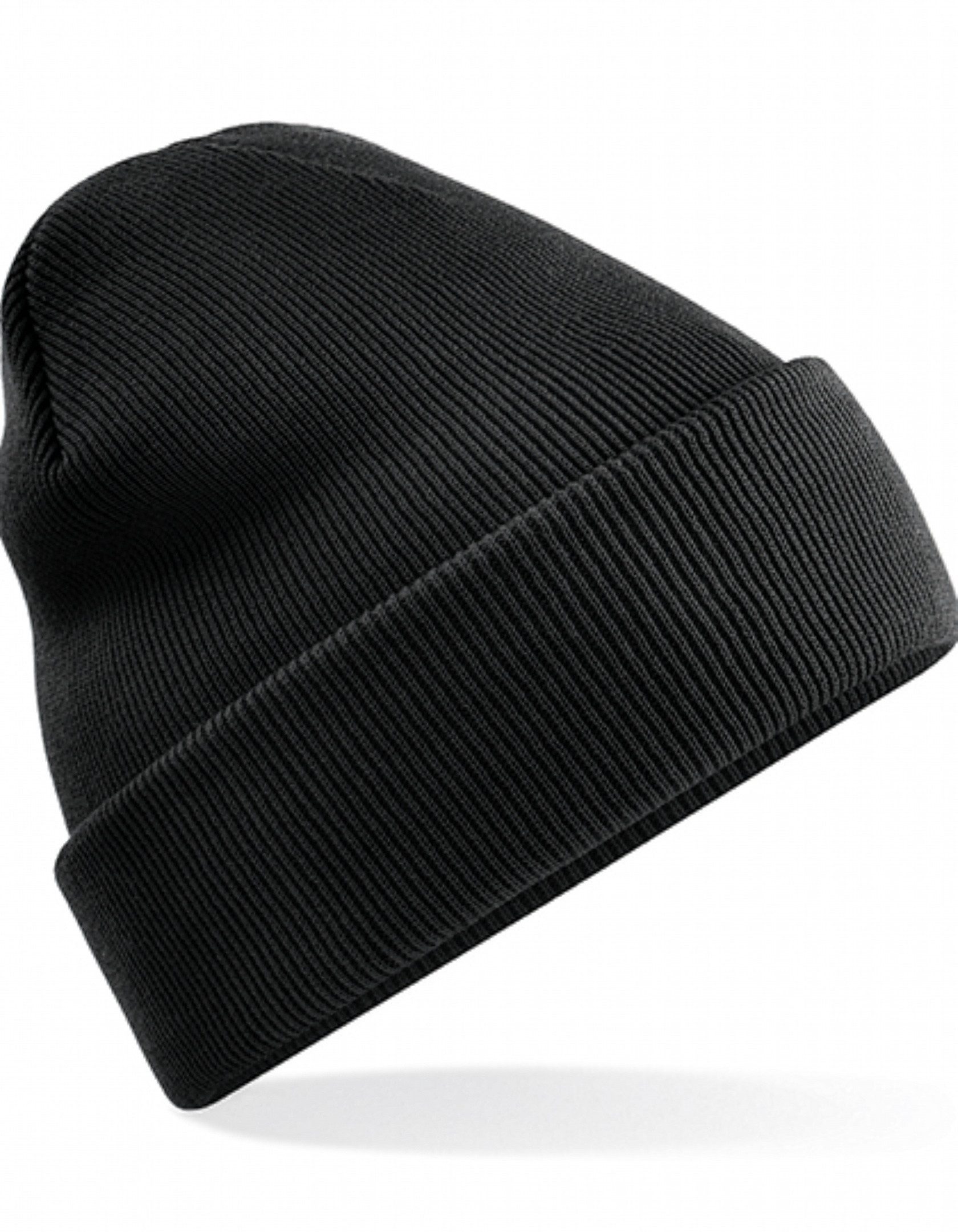Beechfield® Beanie Damen Beanie Wintermütze mit Umschlag – doppellagige Strickmütze