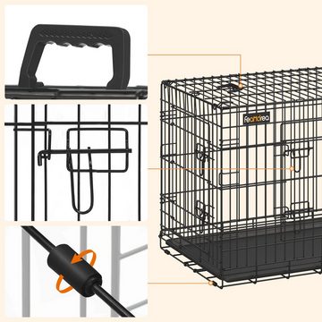 FEANDREA Hundekäfig »Käfig«, M/L/XL/XXL, klappbar Doppeltüren mit Doppelschlössern einfache Montage