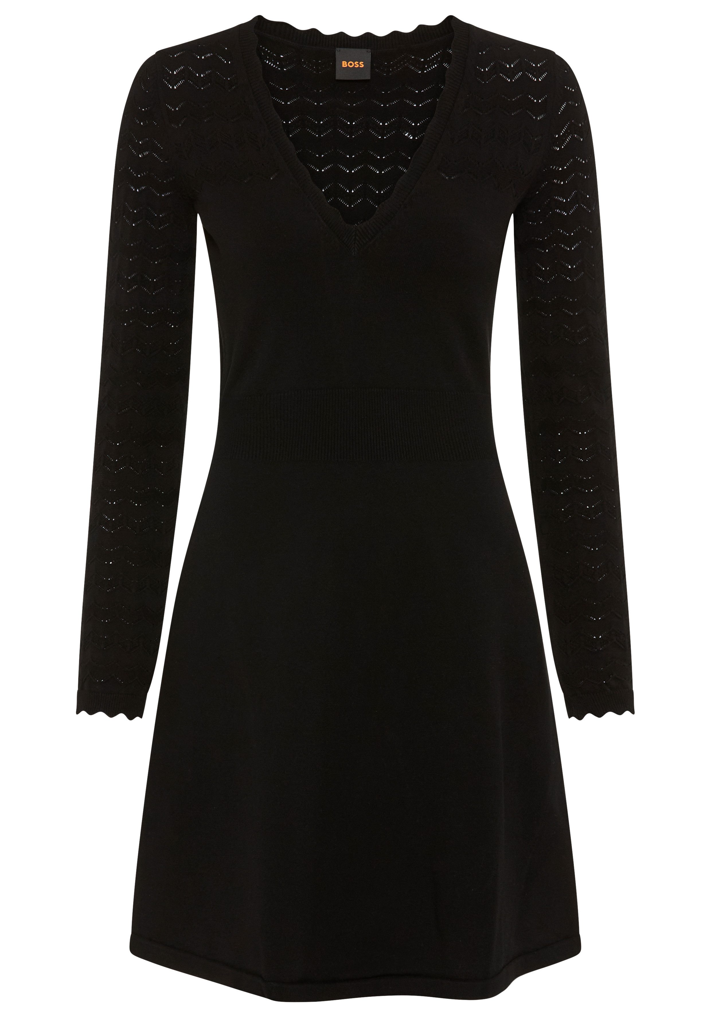 BOSS ORANGE A-Linien-Kleid Figoli Premium Damenmode mit V-Ausschnitt