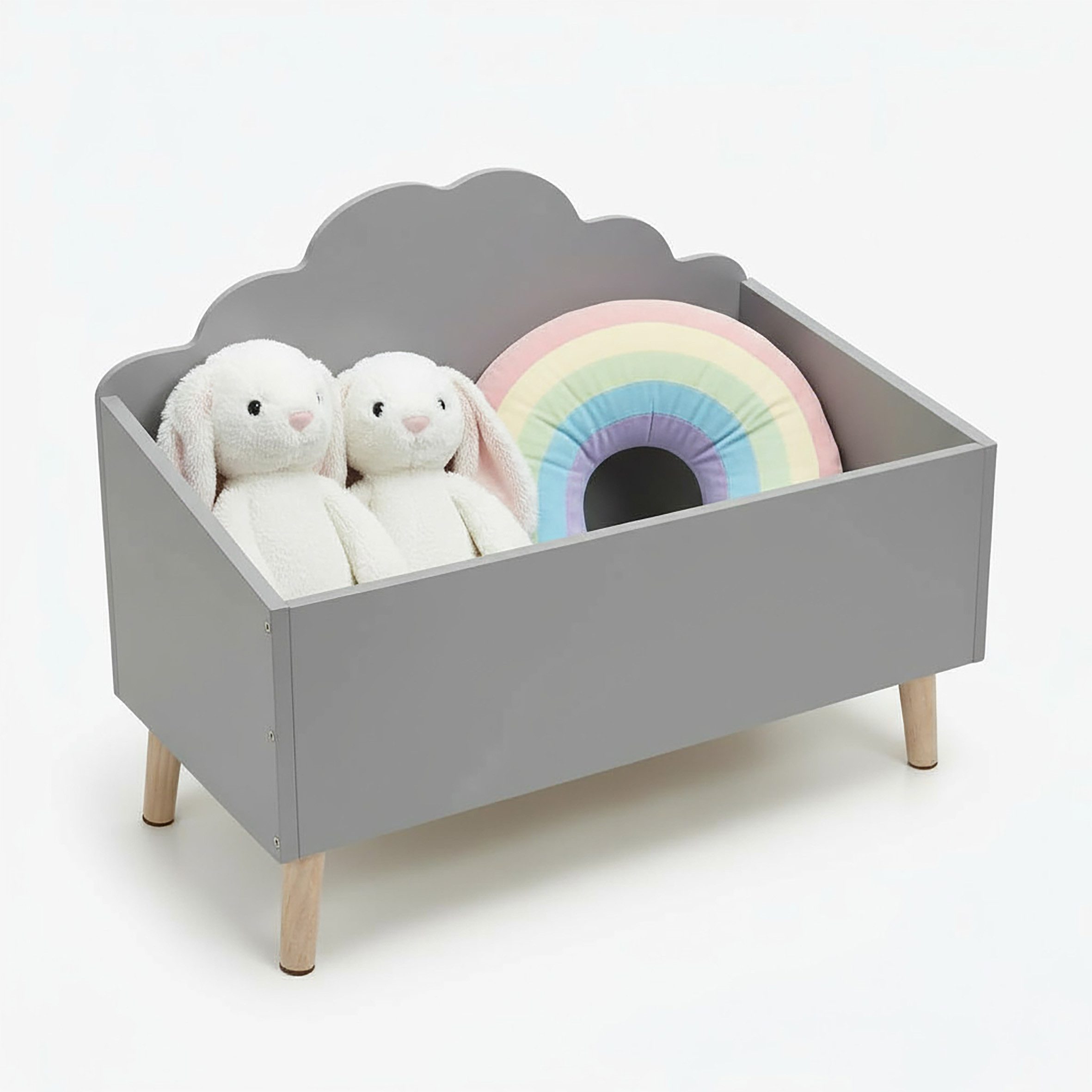 Spetebo Aufbewahrungsbox Kinder Aufbewahrungstruhe Wolke 58 x 45 cm (Anzahl, 1 St., Stück), robust und langlebig