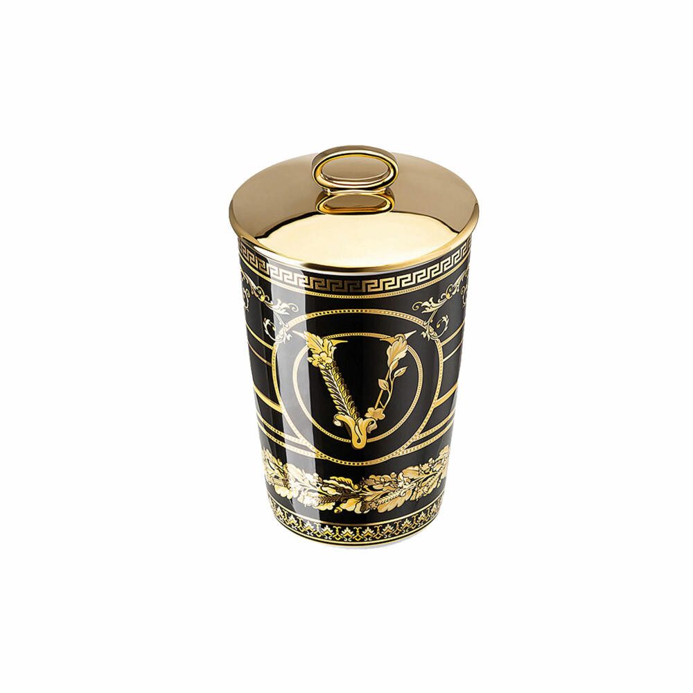 Rosenthal meets Versace Teelichthalter Tischlicht mit Duftwachs Virtus Gala Black