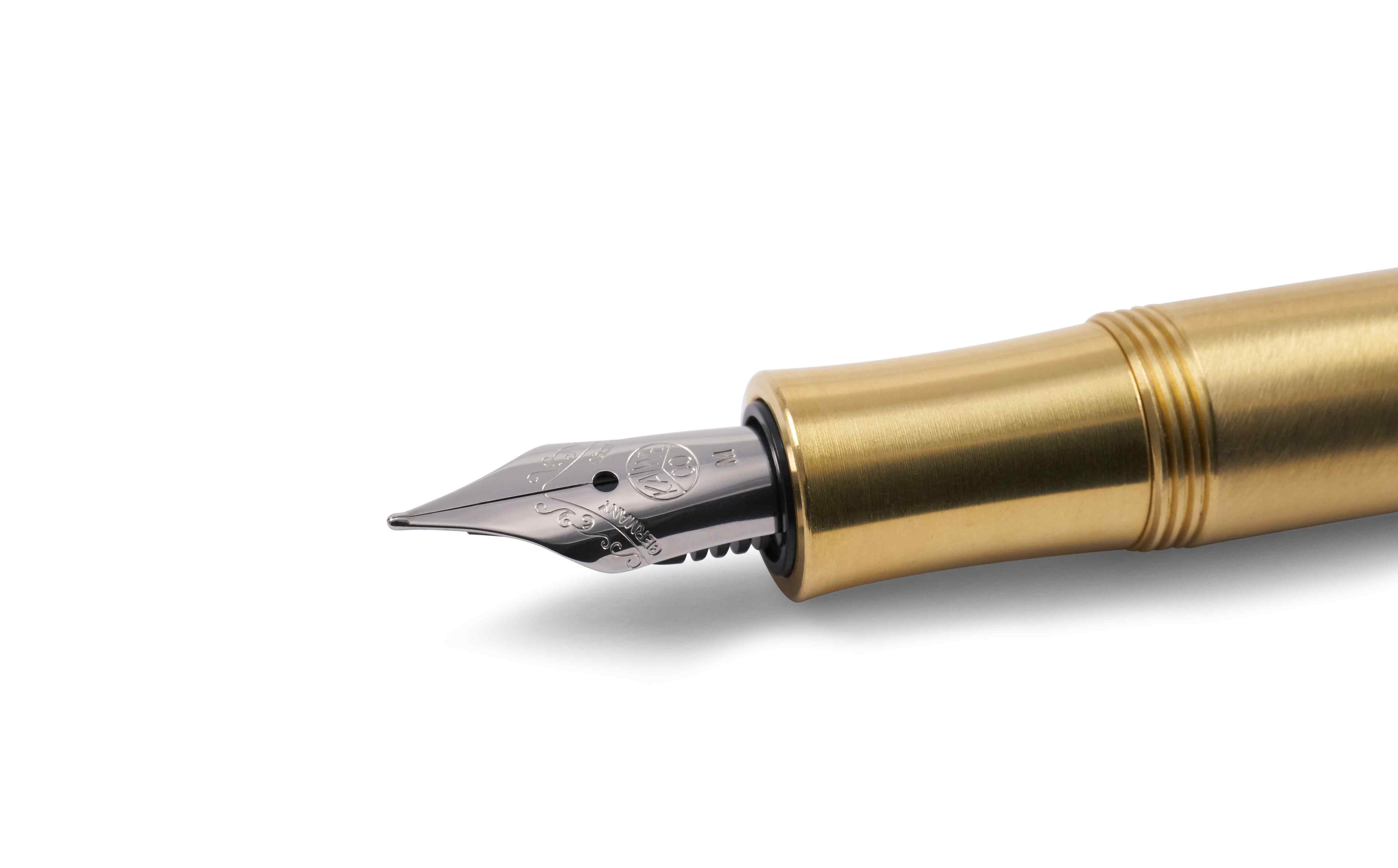 Kaweco Füllfederhalter Kaweco BRASS Sport Füllhalter, Breit Stahl blank