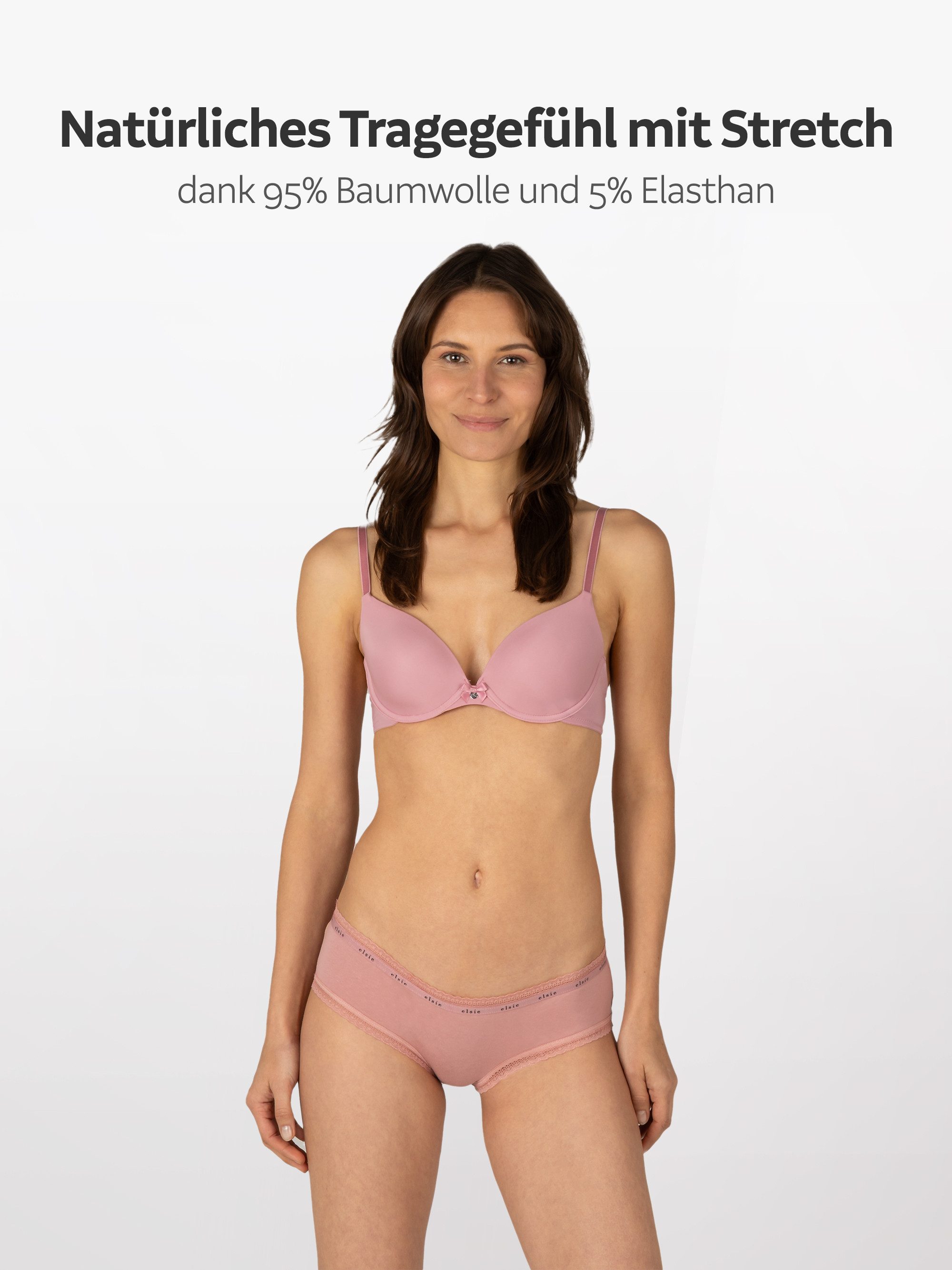 Elsie Panty mit Spitze Unterhosen Damen Slip - Stretch Baumwolle (Packung, 5-St., 5er-Packung) unsichtbar unter deiner Kleidung - Frauen Unterwäsche Hipster Sho – Bild 2 von 5