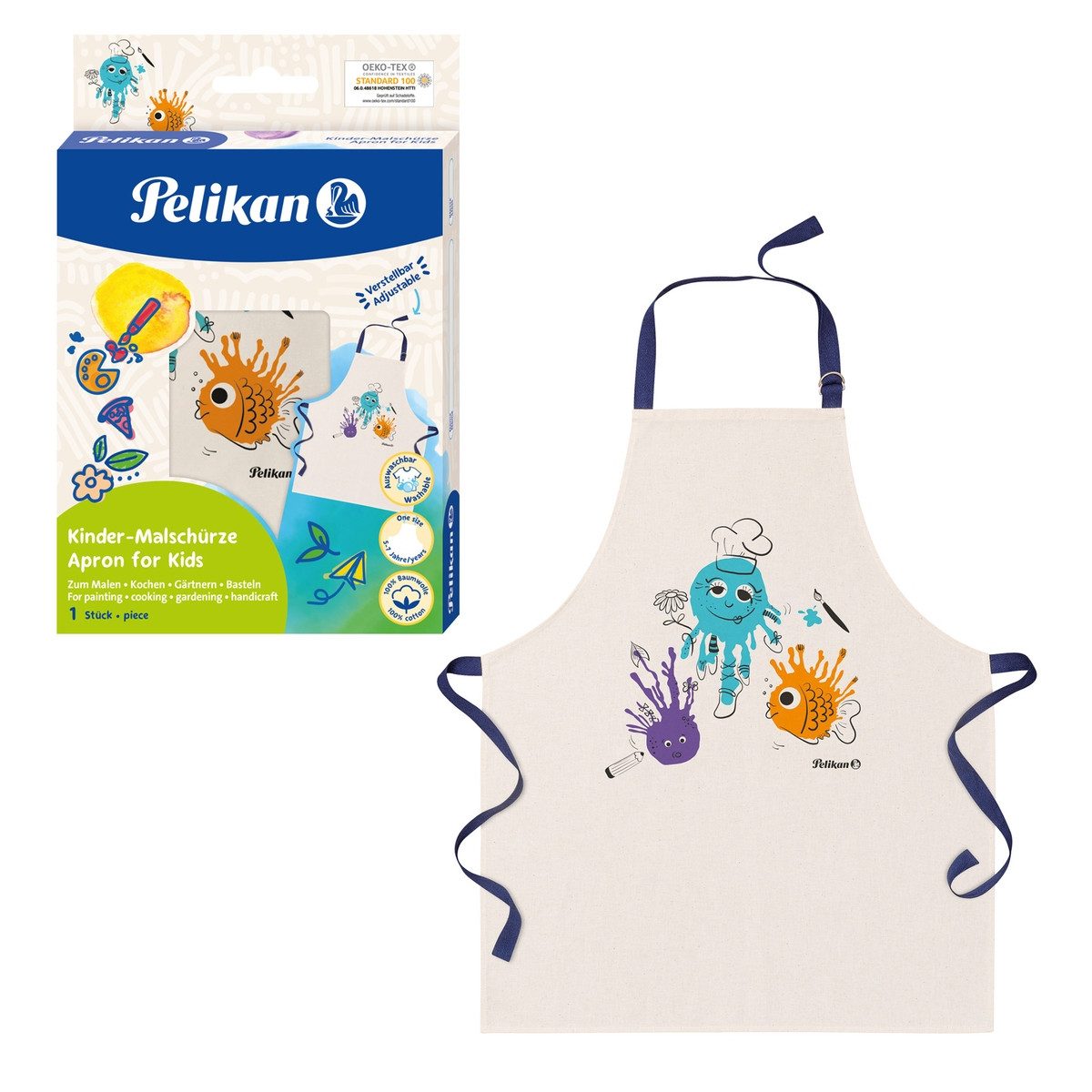 HAMELIN PAPERBRANDS Malschürze Pelikan Kindermalschürze 5-7 Jahre