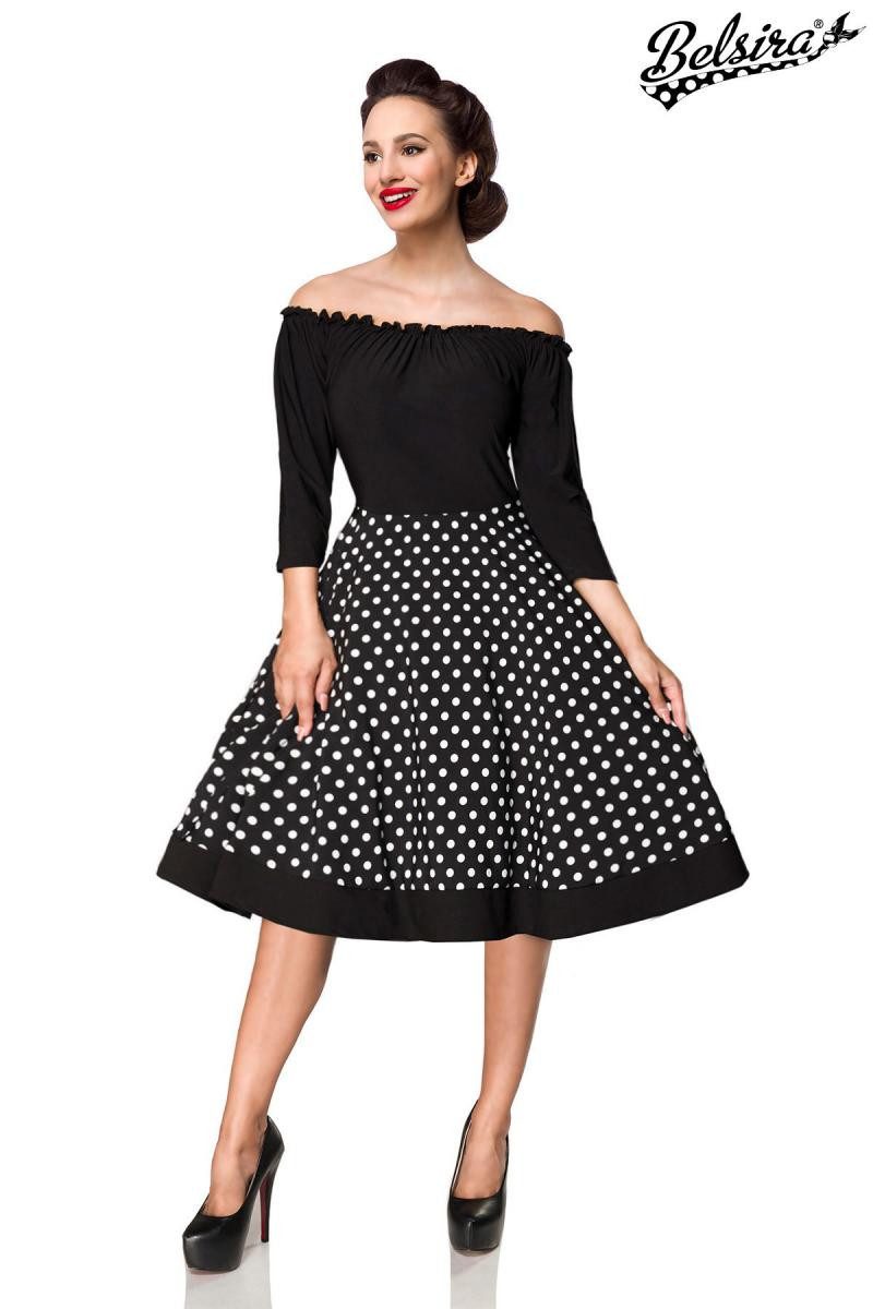 Trachtenkleid Belsira Schulterfreies Swing-Kleid - (2XL,3XL,4XL,L,M,S)