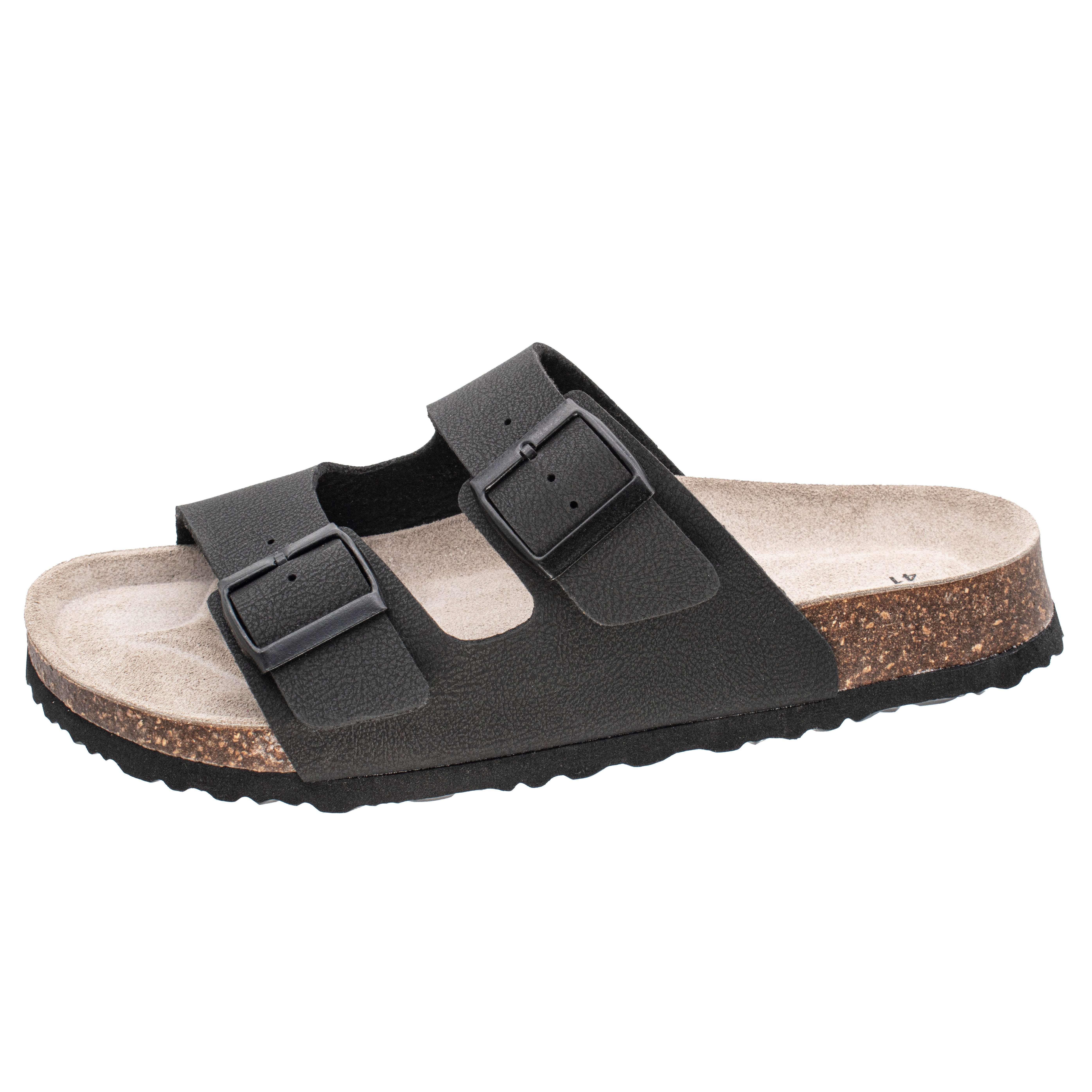Fischer-Markenschuh Bruno Pantolette aus Vegano (Lederimitat), Fleecefutter, mit gepolstertem Lederfußbett