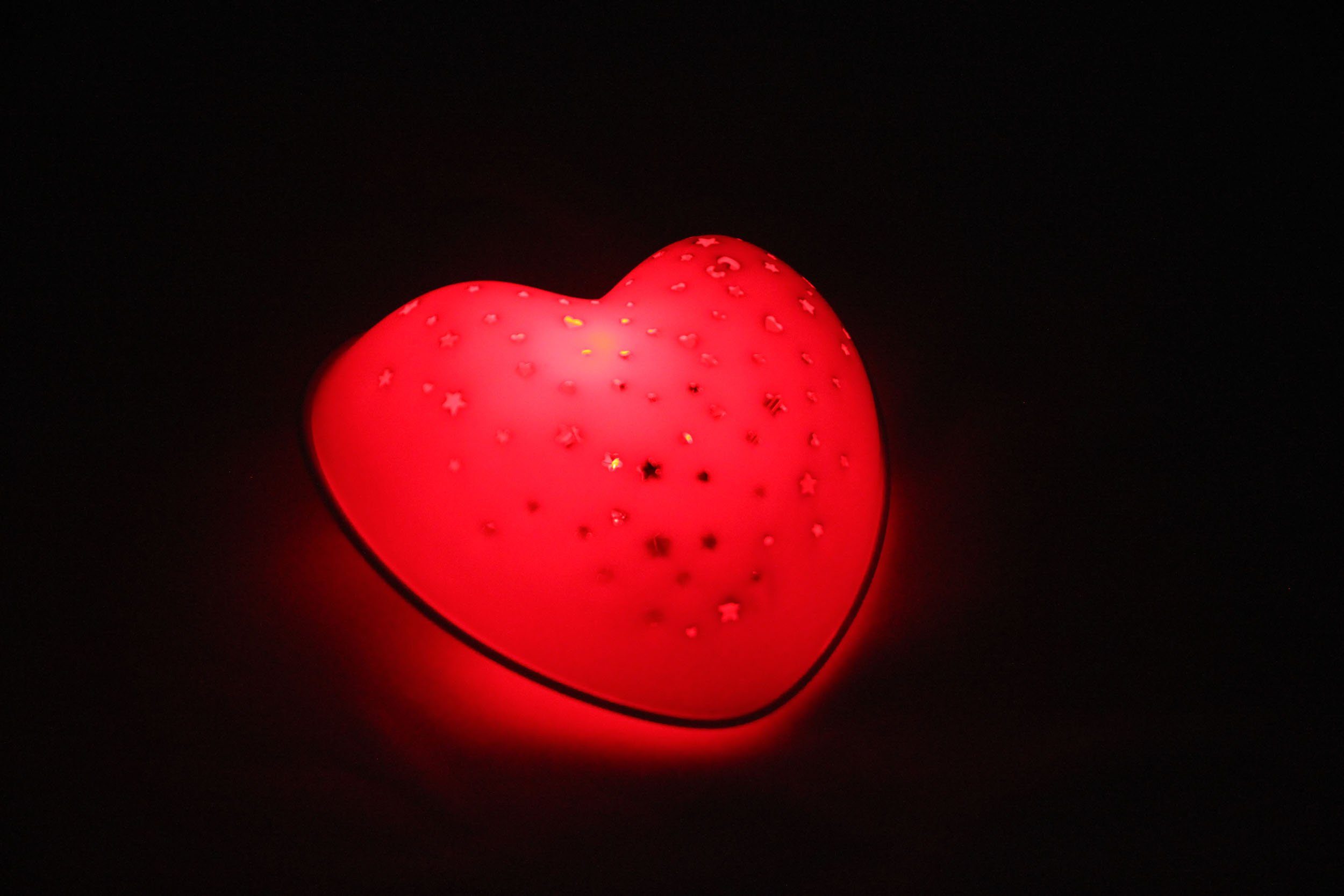 fest Heart integriert, LED Nachtlicht Heart, niermann Solar LED Solar Nachtlicht