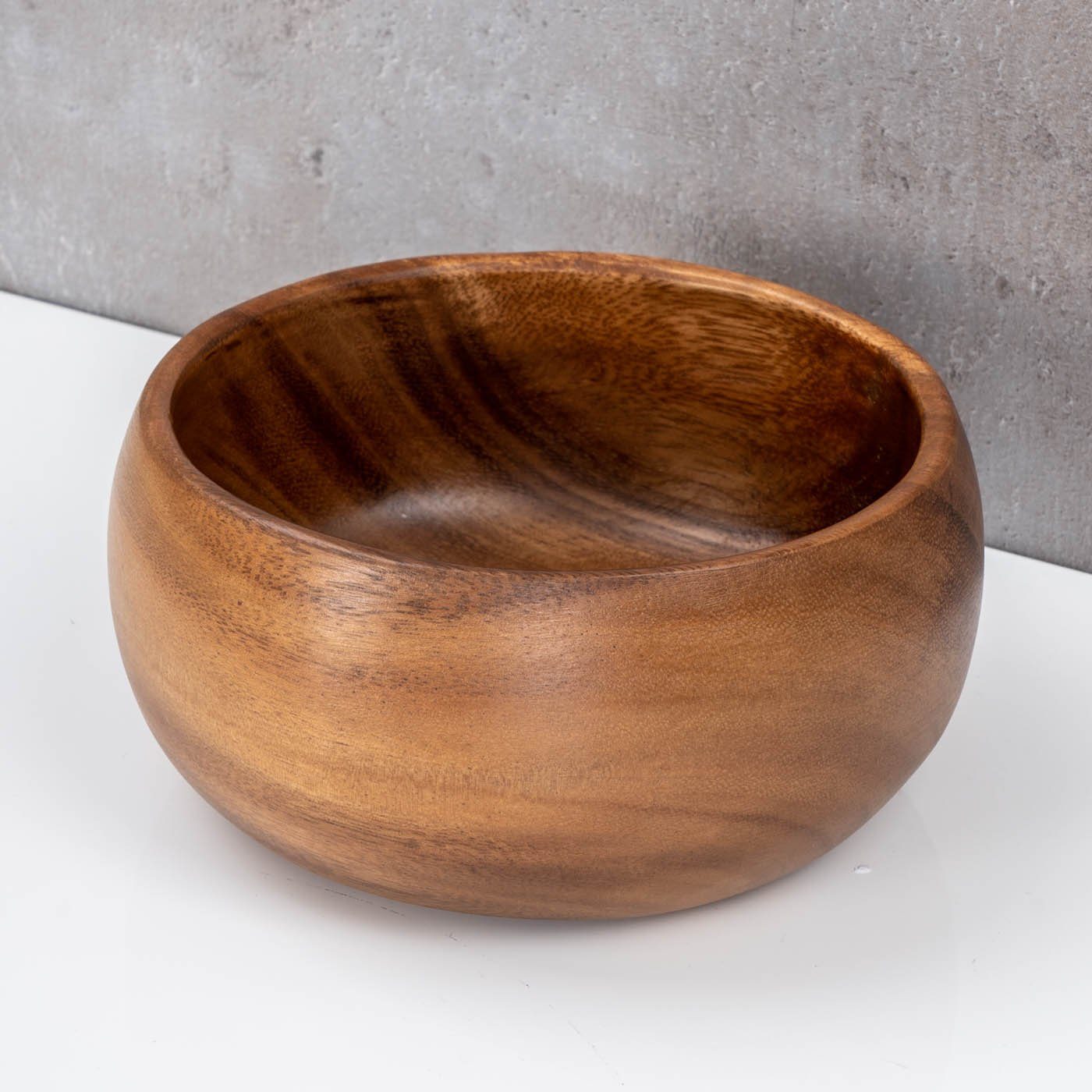 Levandeo® Dekoschale, Schale Holz 15cm rund Akazienholz Tischdeko Natur Bra günstig online kaufen