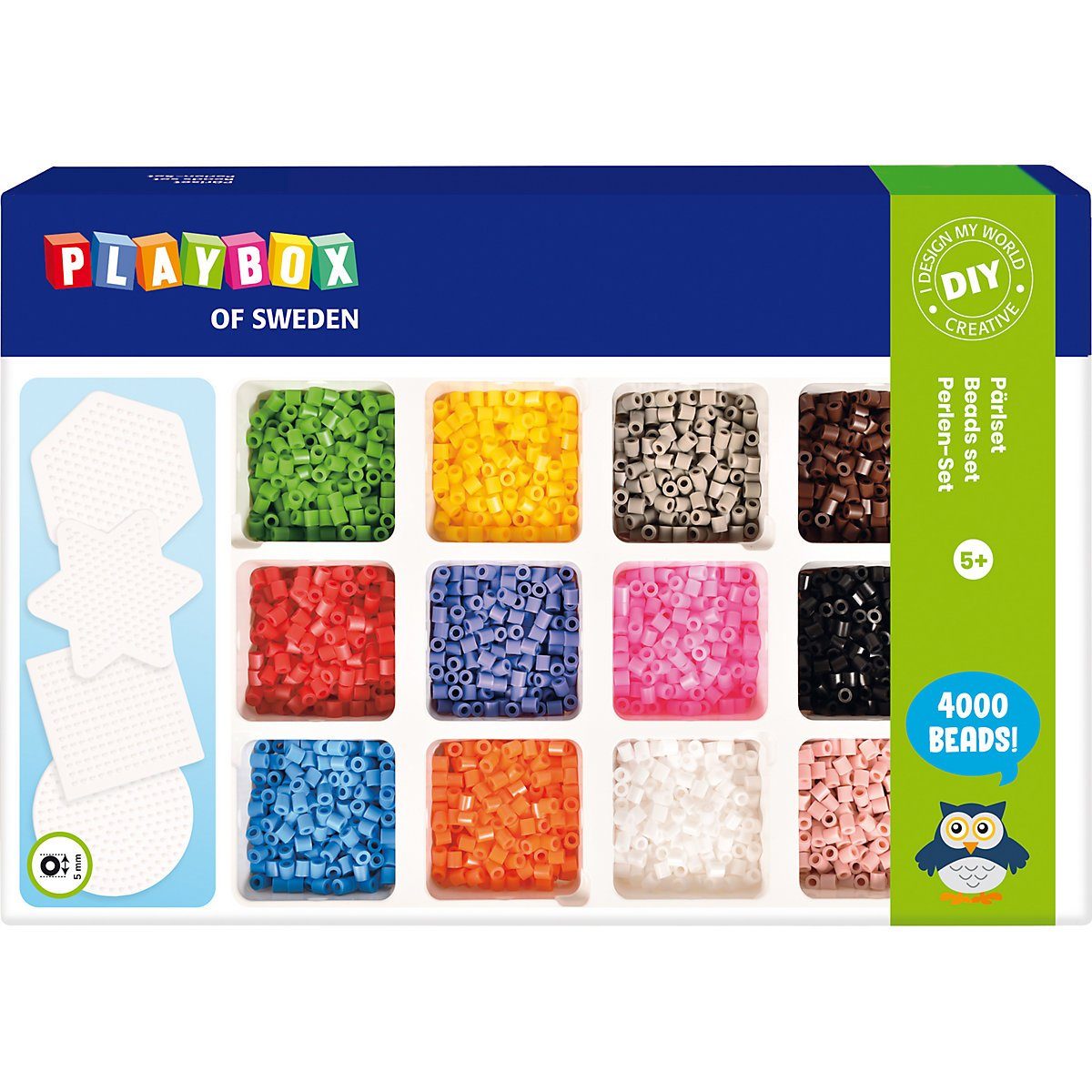 Playbox Bügelperlen Bügelperlen-Set, 4.000 Perlen