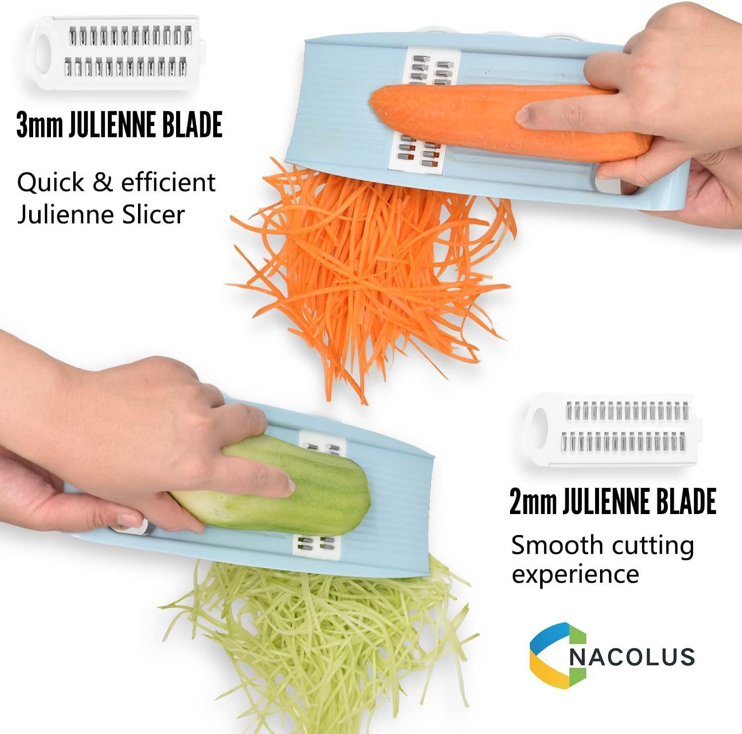 FELIXLEO Gemüsehobel Gemüsehobel 5 in 1 Multischneider Kartoffelchips und Julienne, (1-St) – Bild 4 von 5