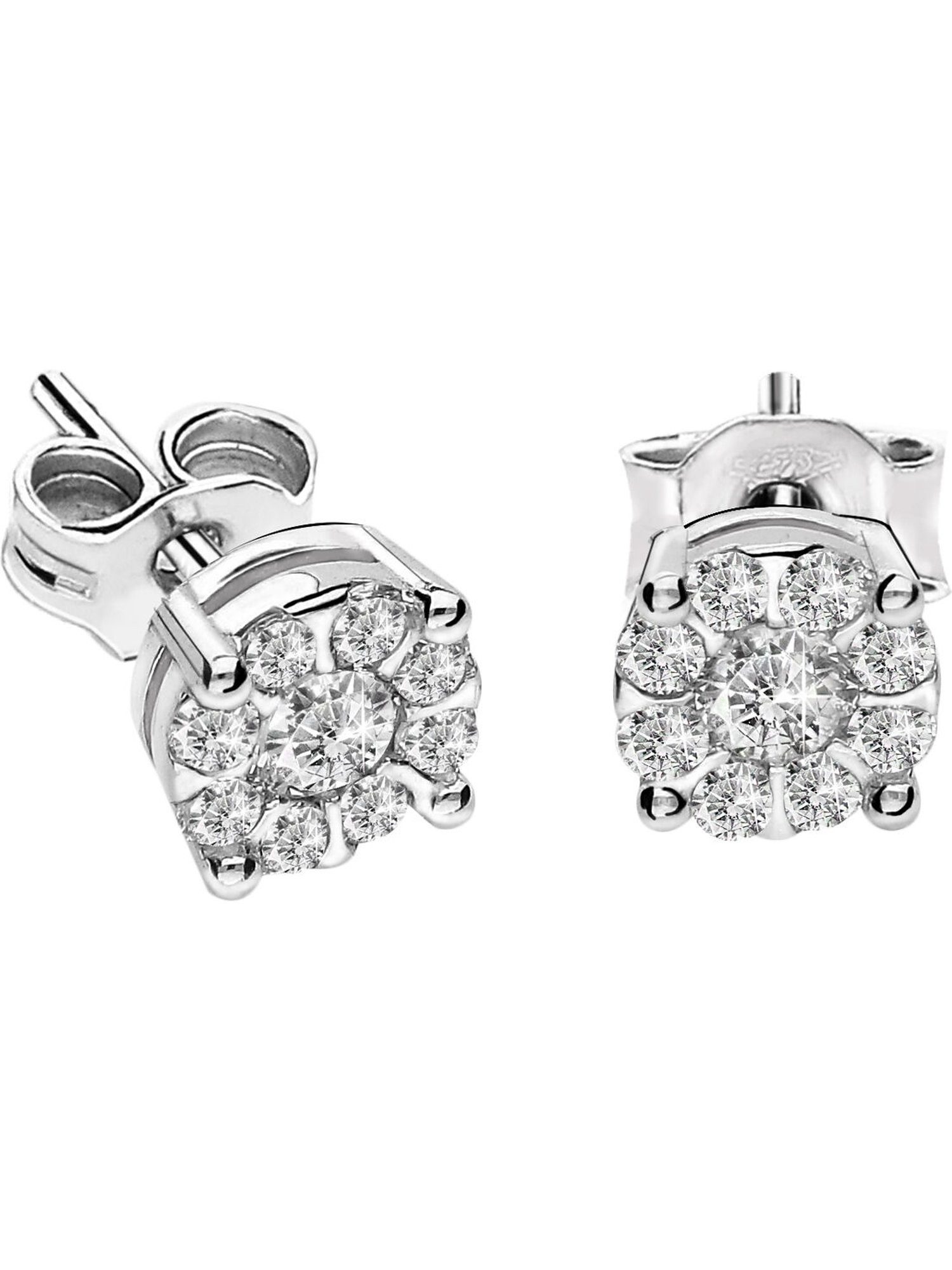 Paar Ohrstecker CHRIST Damen-Ohrstecker 585er Weißgold 2 Diamant