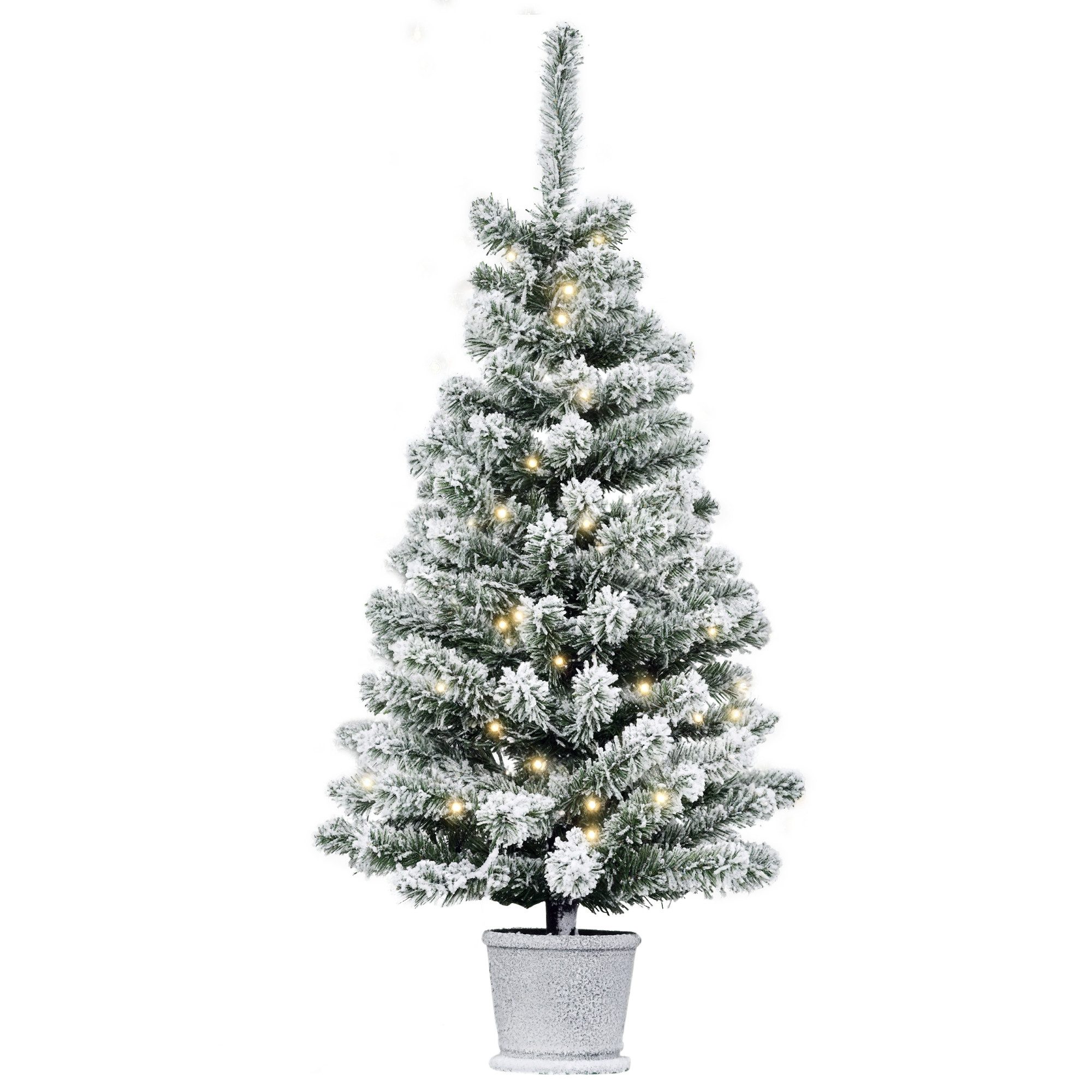 HOMCOM Künstlicher Weihnachtsbaum 90 cm, mit LED-Leuchten, 116 Spitzen, Kun günstig online kaufen