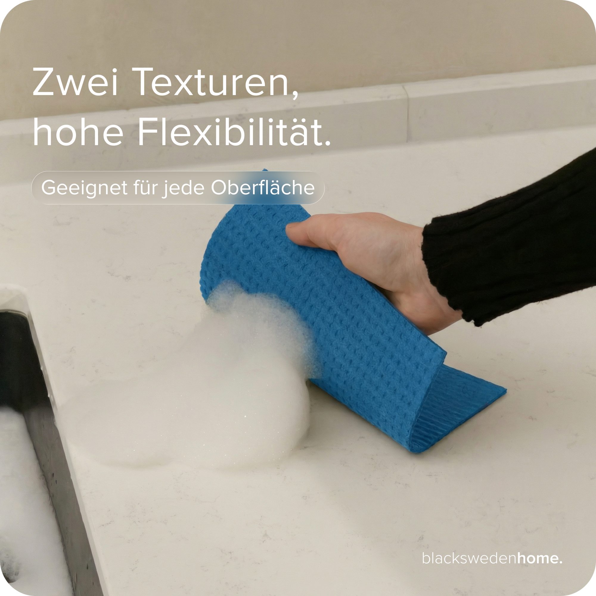 blackswedenhome. Spültuch Spültücher 10er Pack - Swedish dishcloth - nachhaltige Küchentücher, 10er Pack, Baumwoll-Zellstoff, Waschbar – Bild 3 von 5