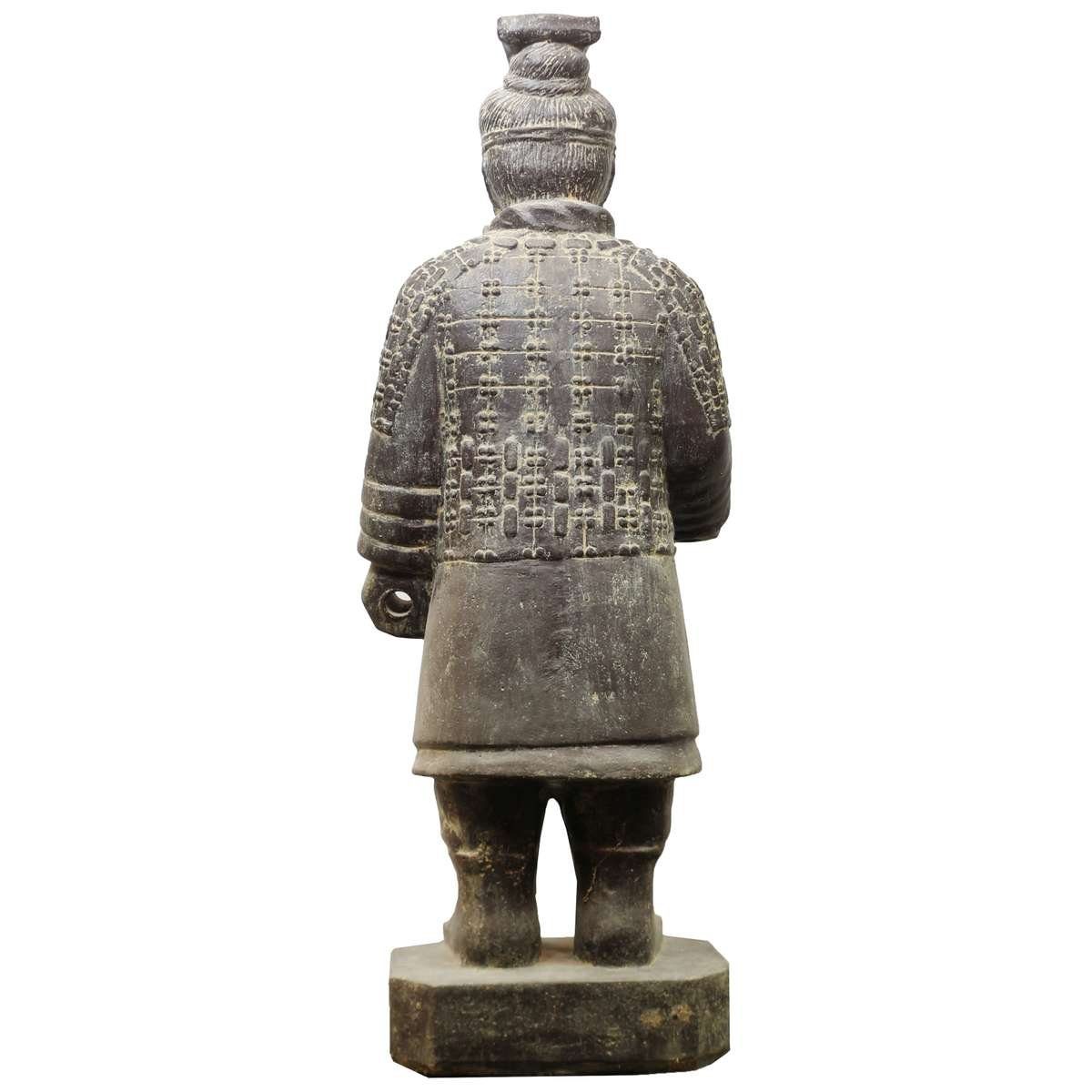 Oriental Galerie Dekofigur in Herstellung Gartenfigur im cm aus Ursprungsland Krieger Handarbeit St), traditionelle Stein 100 Samurai stehend (1