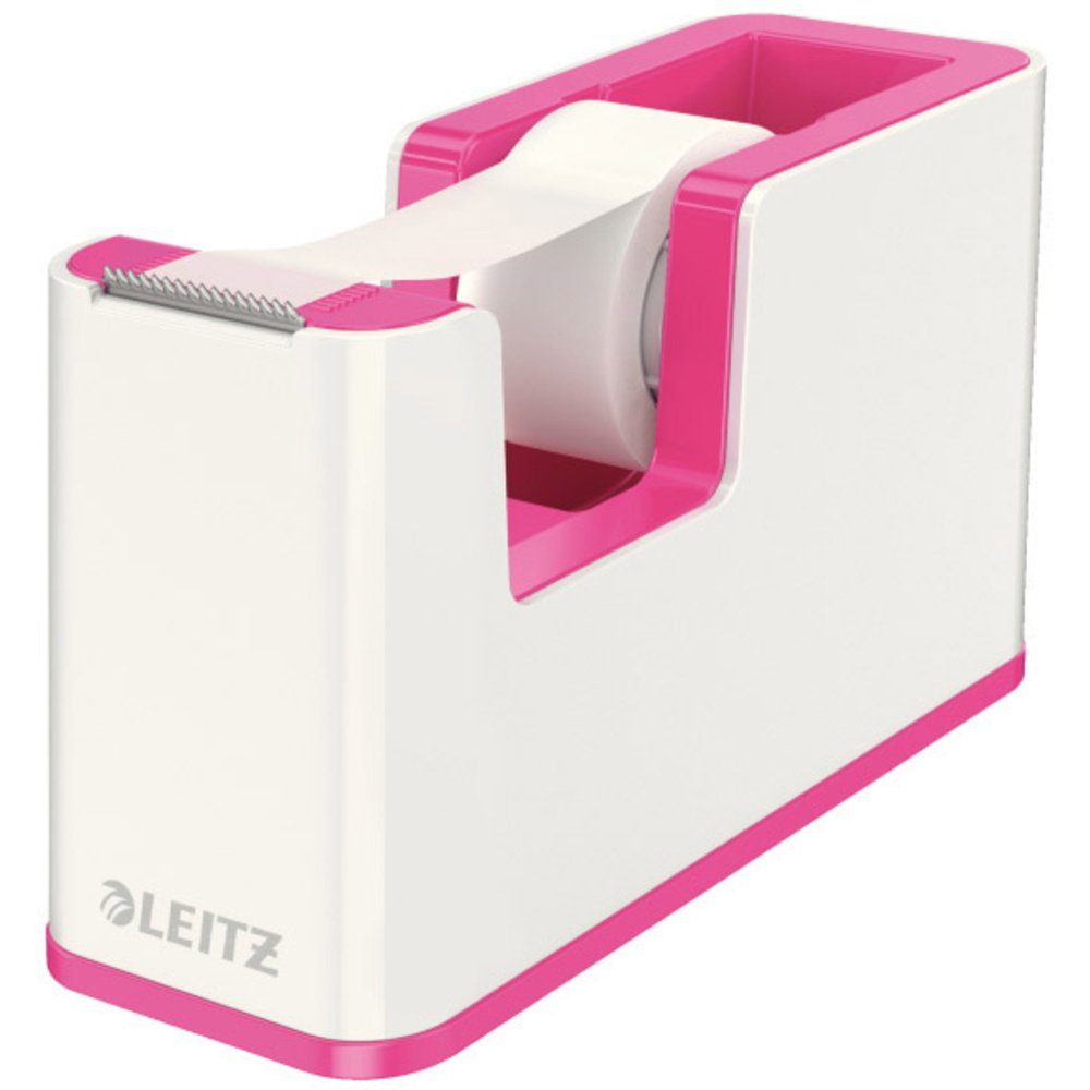 LEITZ Klebeband Leitz Klebeband-Abroller WOW 5364 Weiß, Pink Rollenbreite (max): 19 m (WOW 5364)